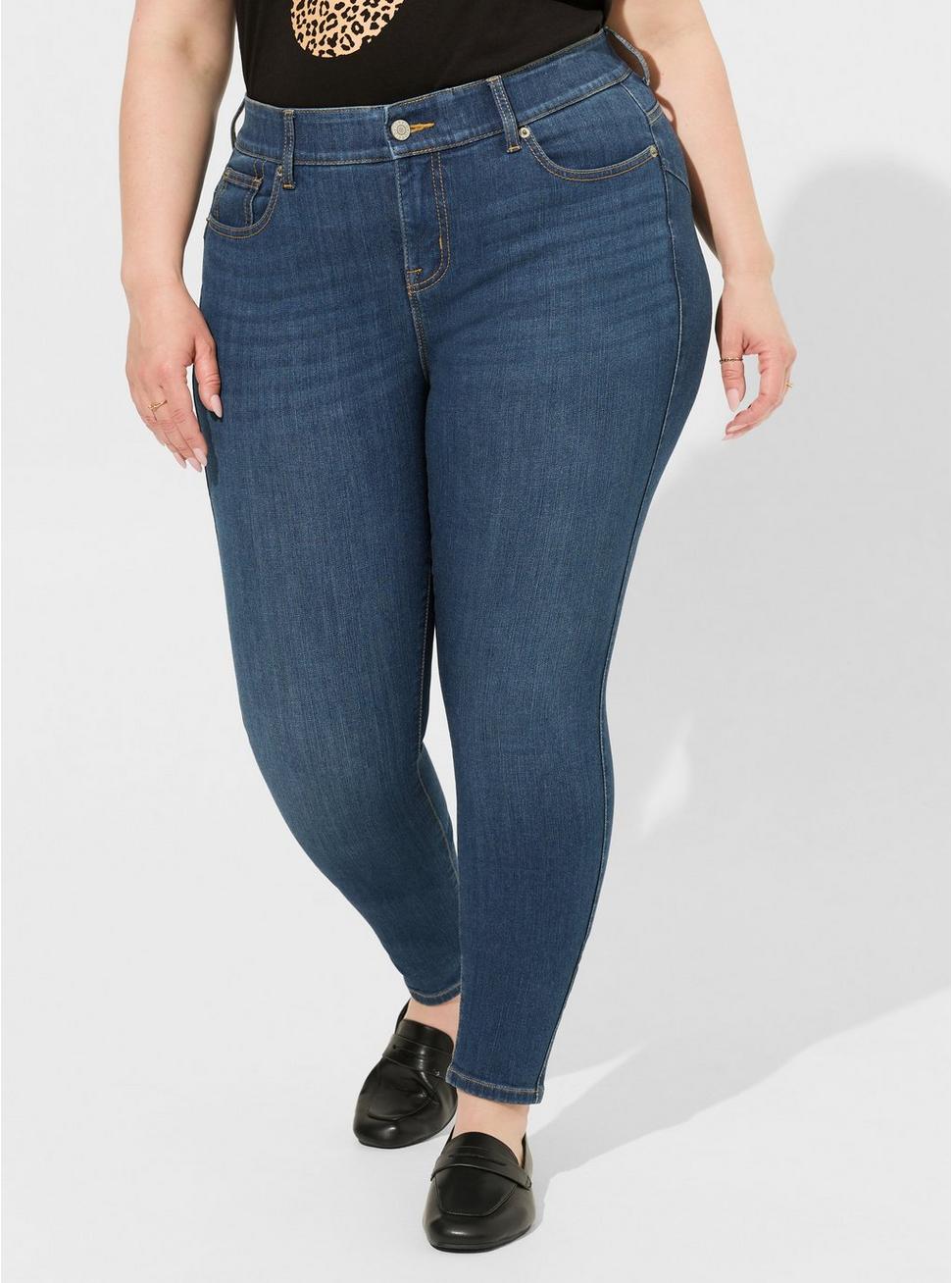 Plus Size Bombshell Skinny Premium Stretch High-Rise Jean, MADRID, alternate