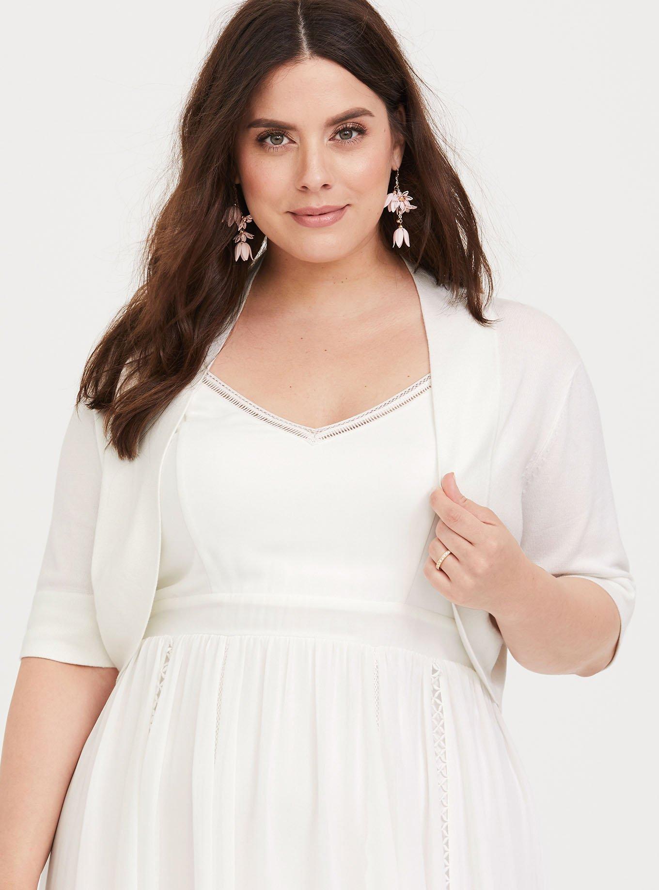 Plus size 2025 white shrug