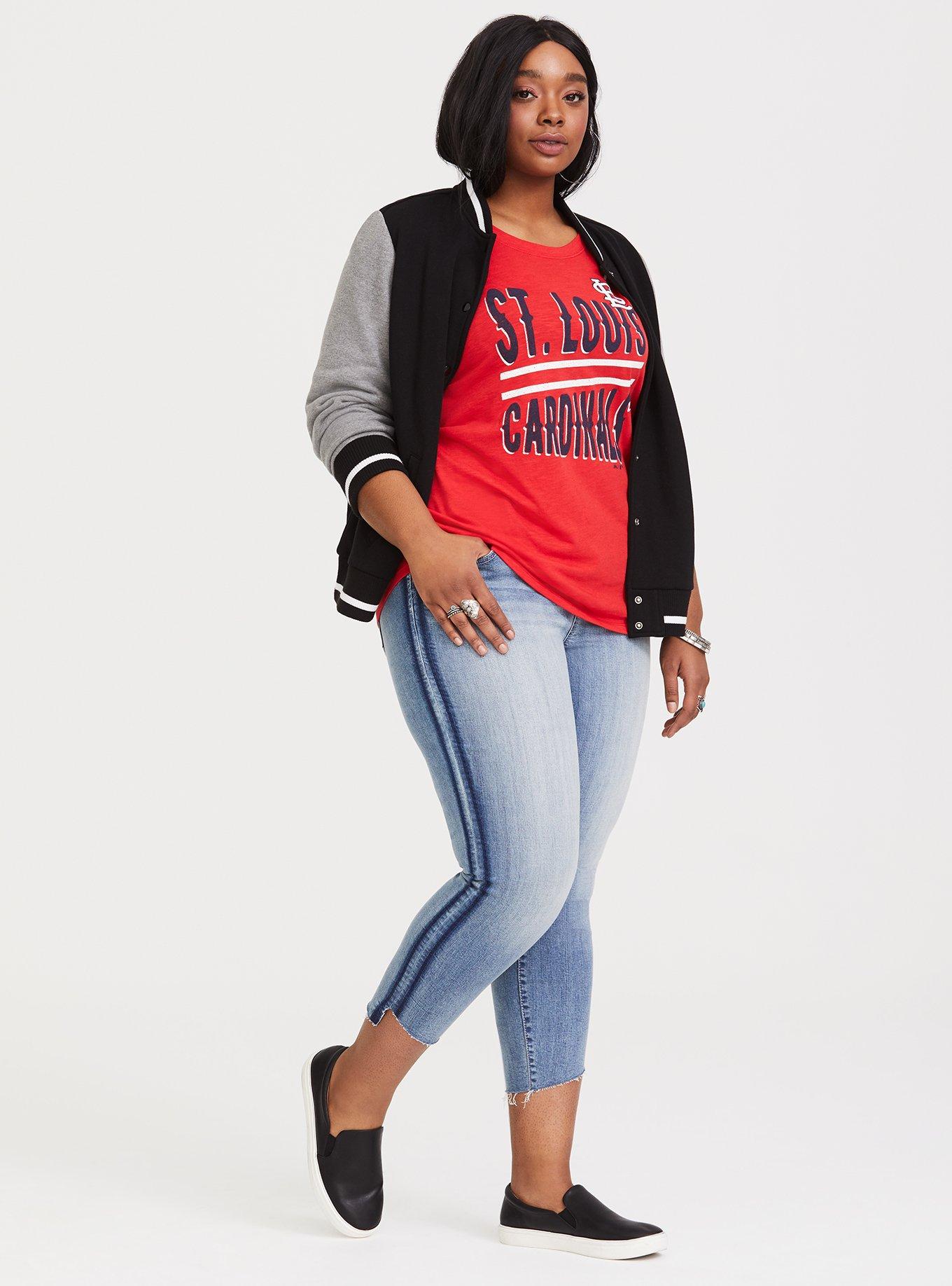 Plus Size MLB Red Cardinals Crew Fitted Tee, NONEC, alternate