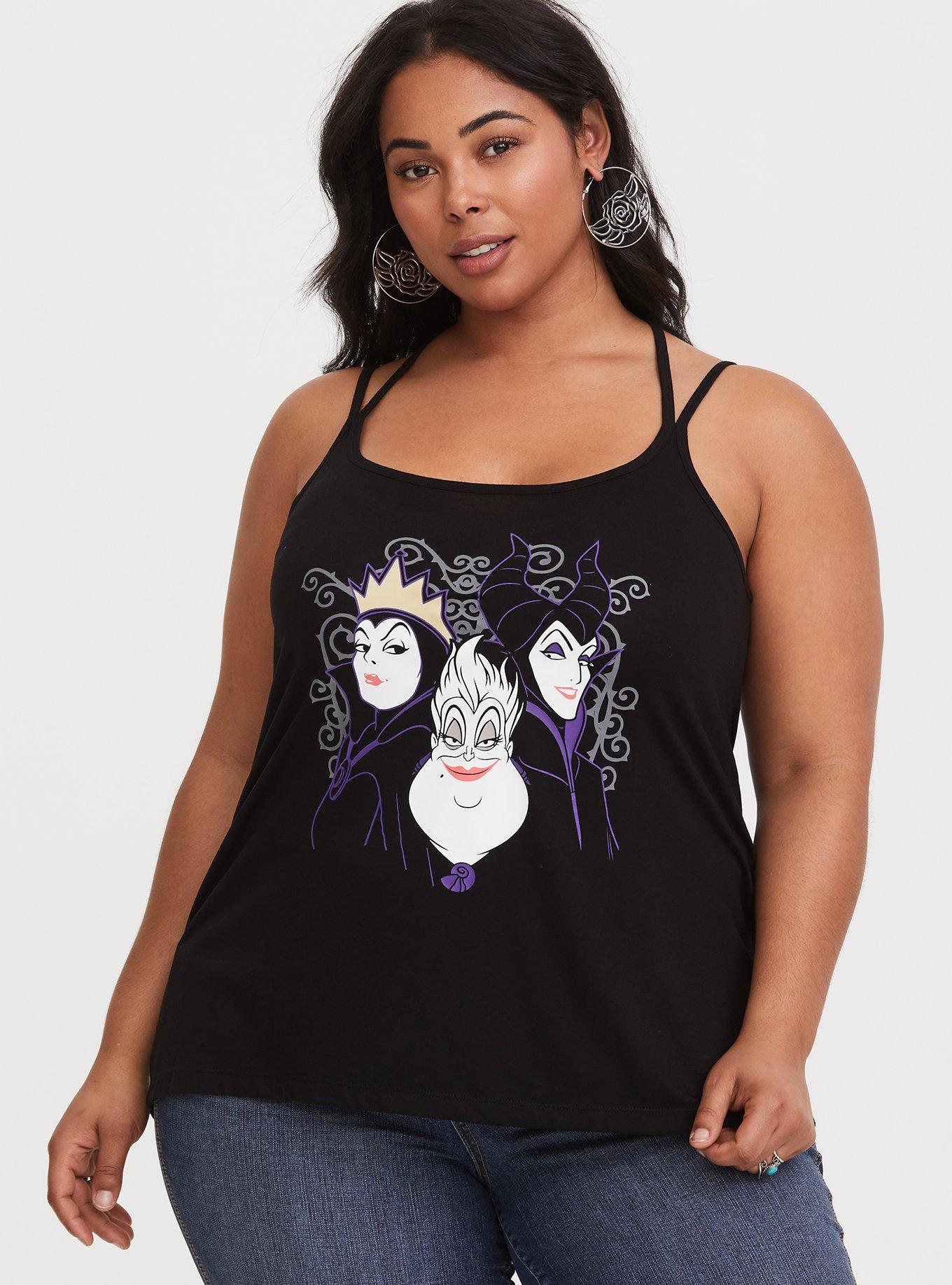 Plus Size Disney Villains Black Strappy Tank Torrid