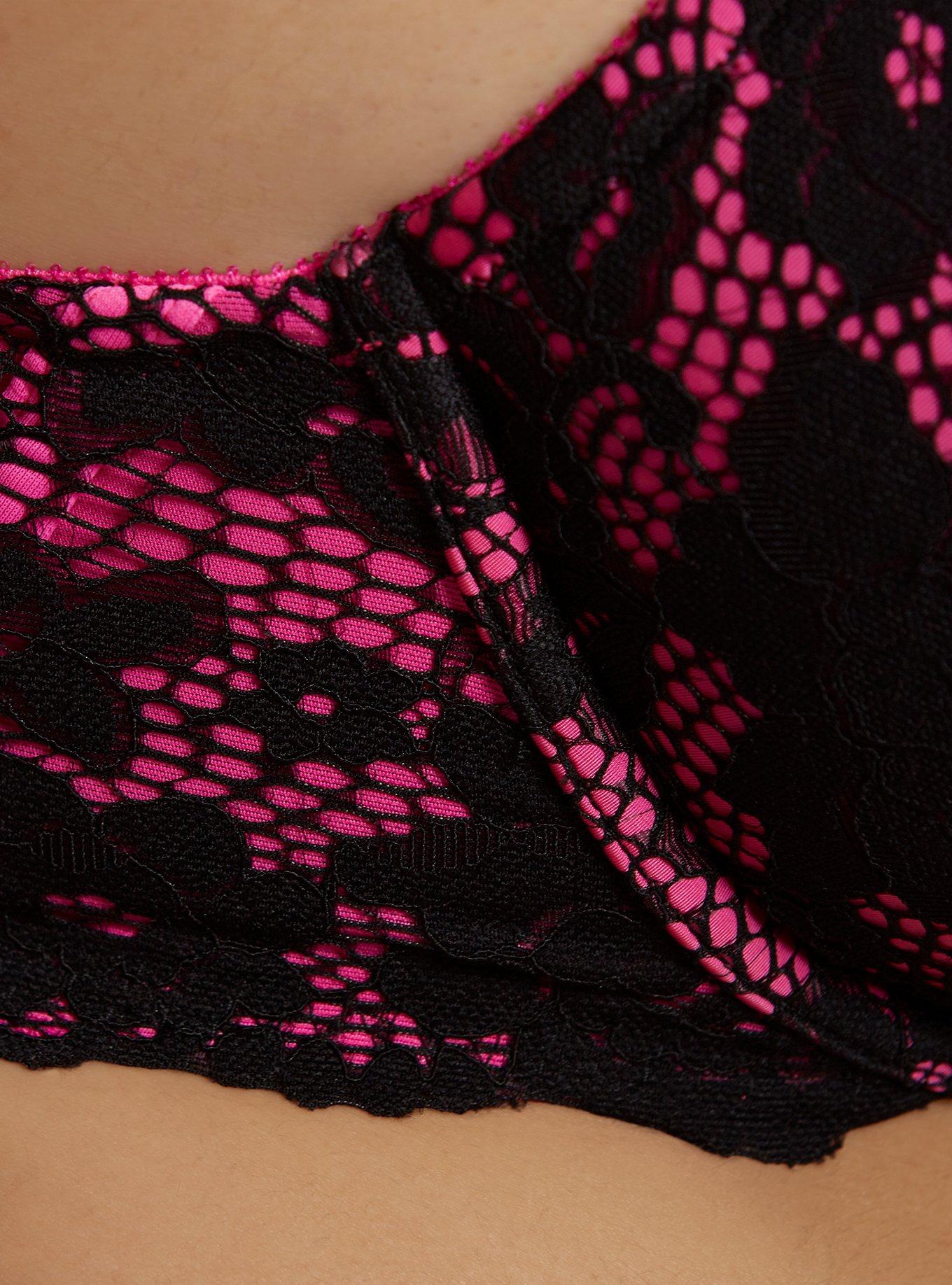 Купить torrid curves 360 back smoothing push up plunge bra 42dd wire free  black lace (175867719961), США