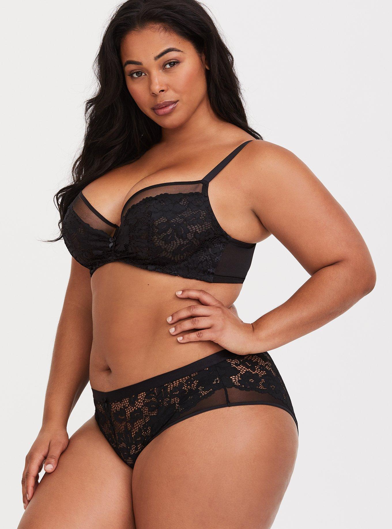 Plus Size - T-Shirt Unlined Lace And Mesh Ballet Back Bra - Torrid