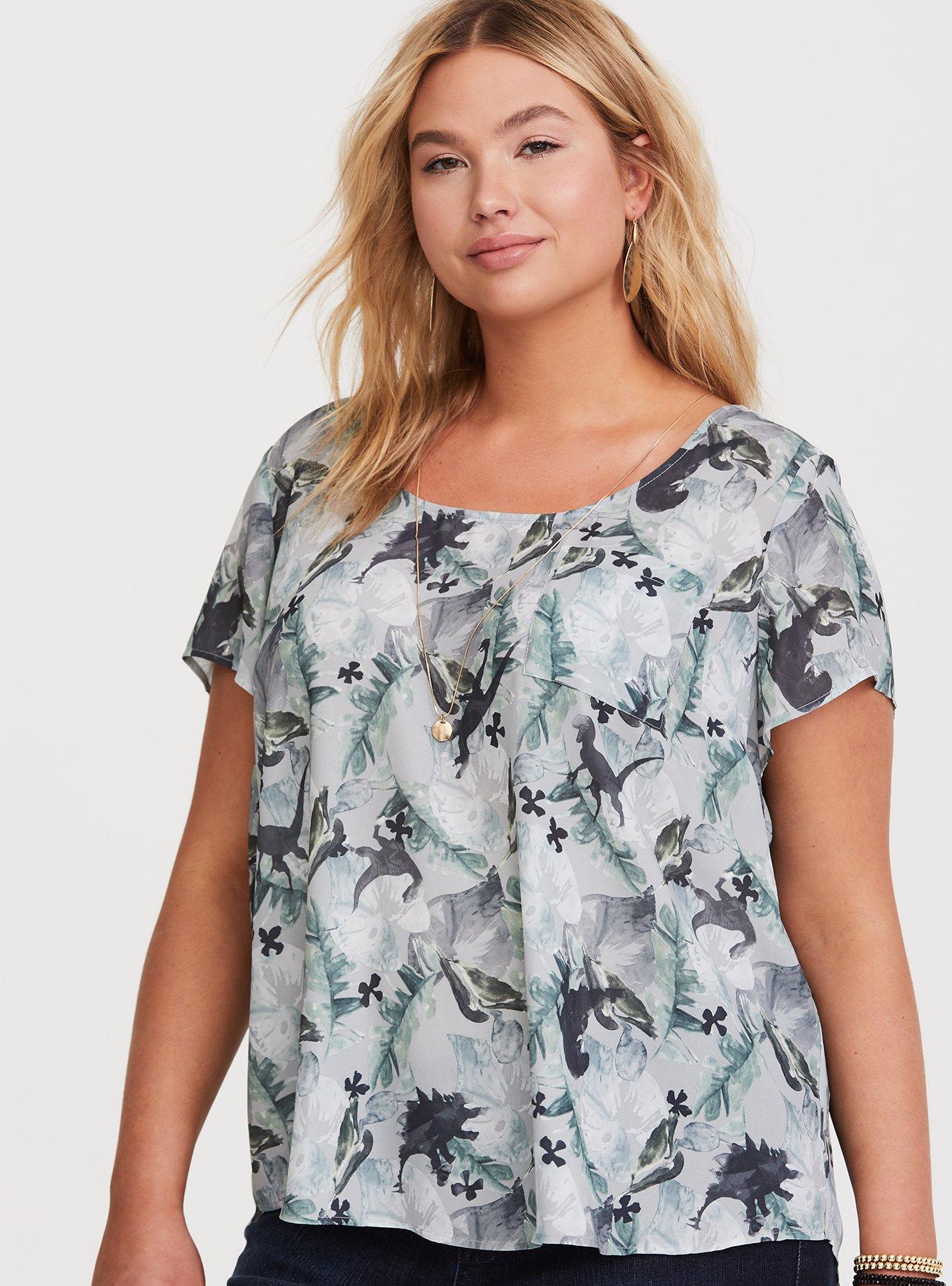 Jurassic World Abbey Georgette Blouse, MULTI, hi-res