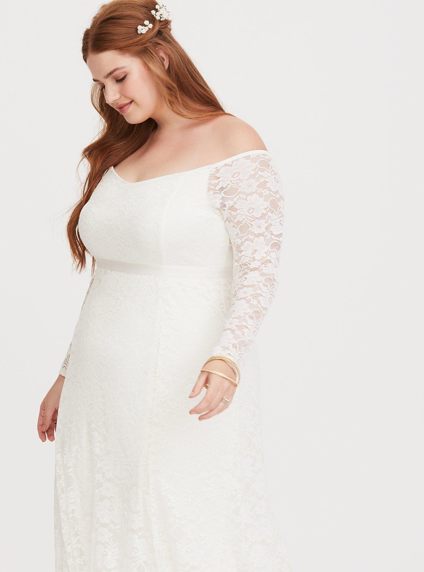 Special Occasion White Lace Gown, CLOUD DANCER, alternate