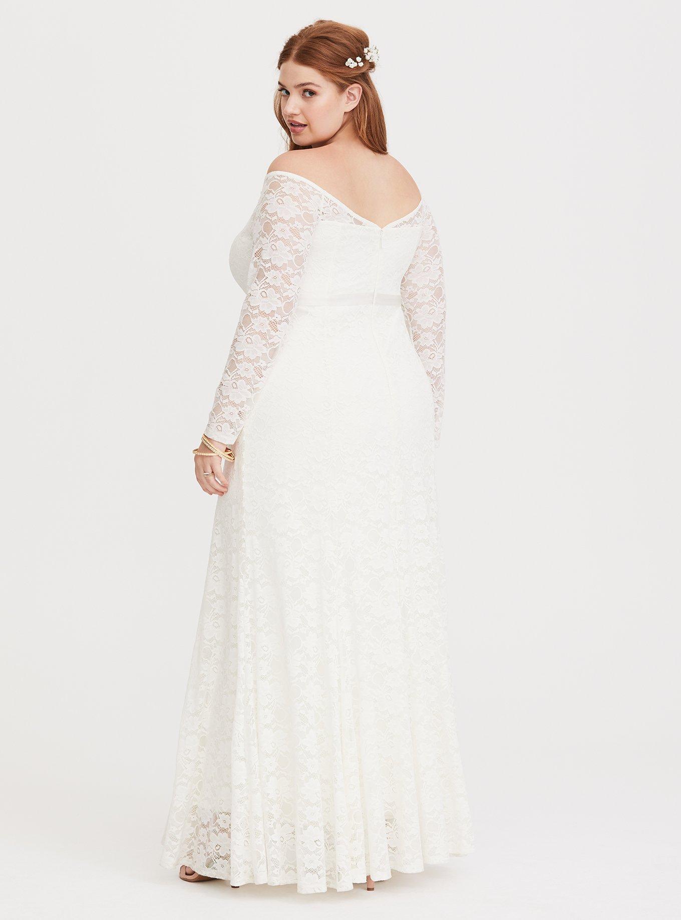 Special Occasion White Lace Gown, CLOUD DANCER, alternate