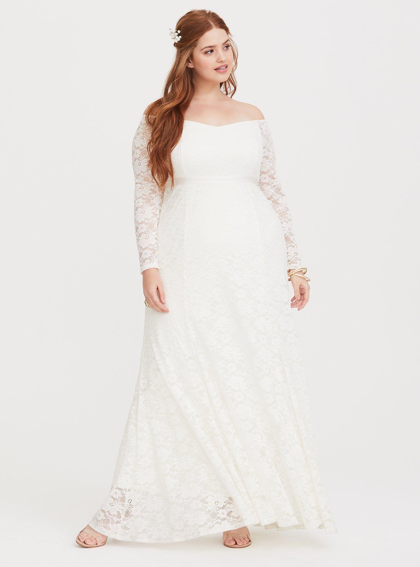 Special Occasion White Lace Gown, CLOUD DANCER, alternate