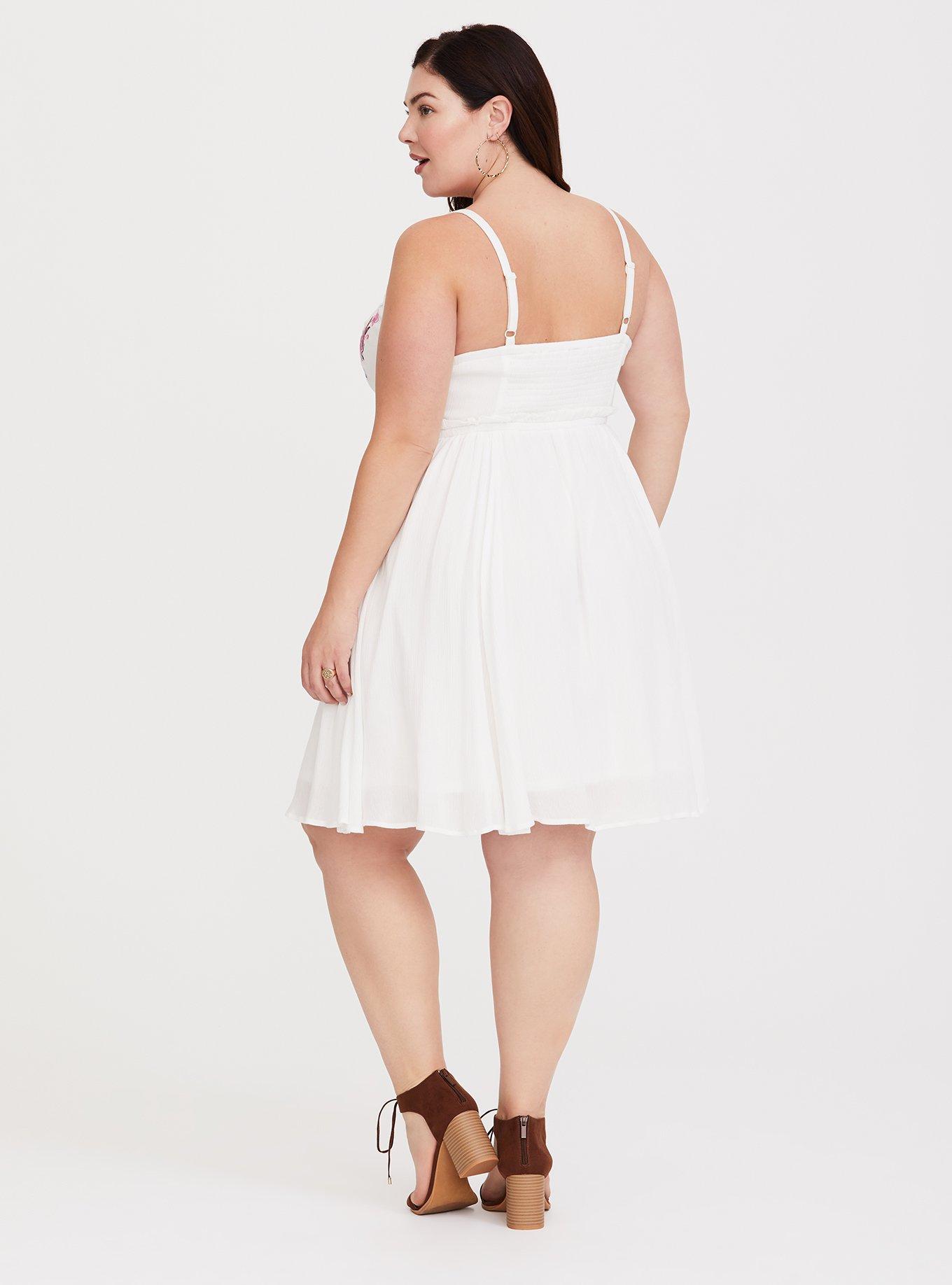 Torrid plus size white hot sale dresses