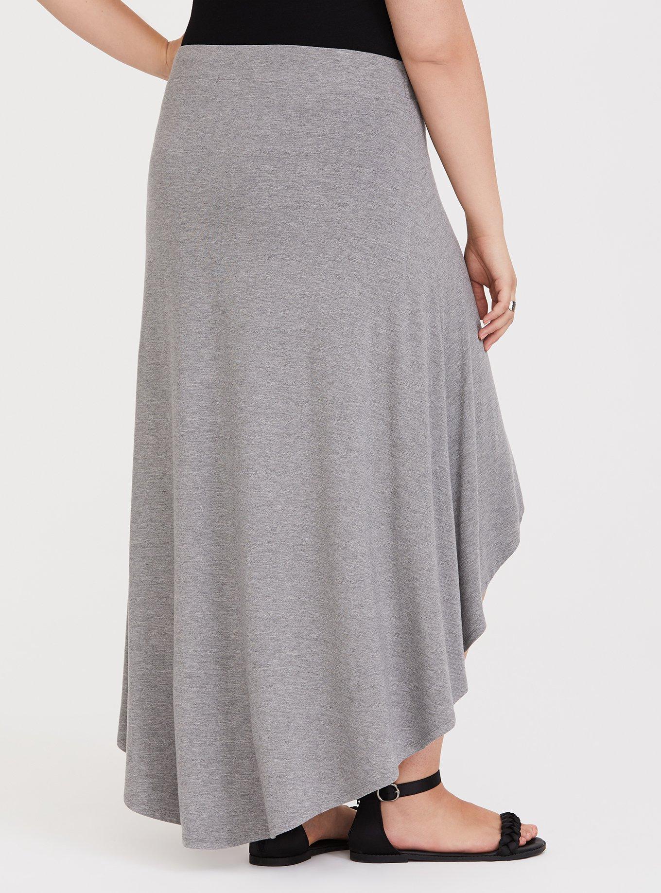 Grey jersey shop skirt maxi