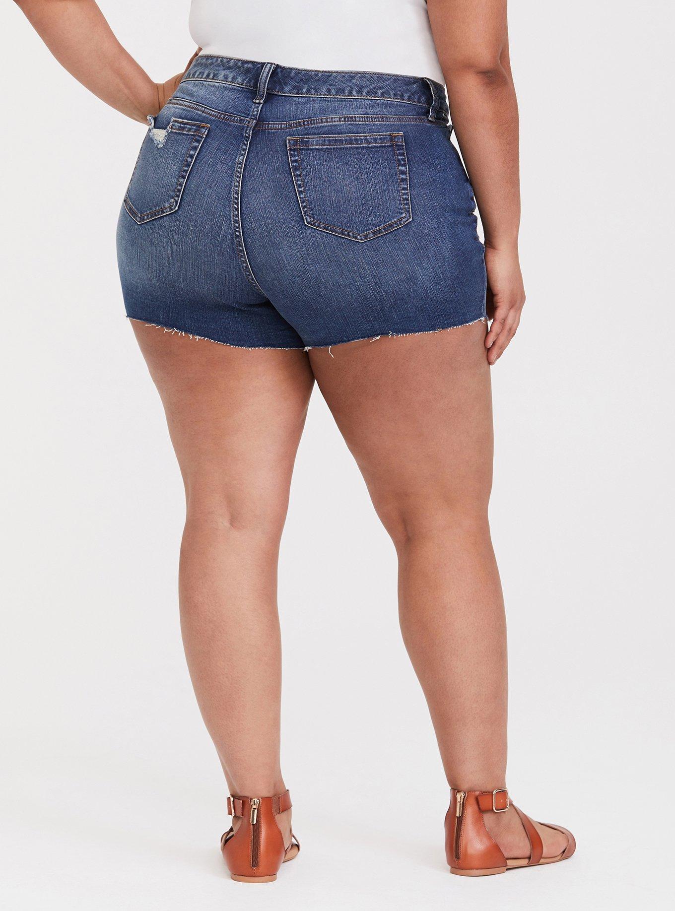 High-Rise Skinny Short Short - Vintage Stretch Dark Wash, CLOVERDALE, alternate