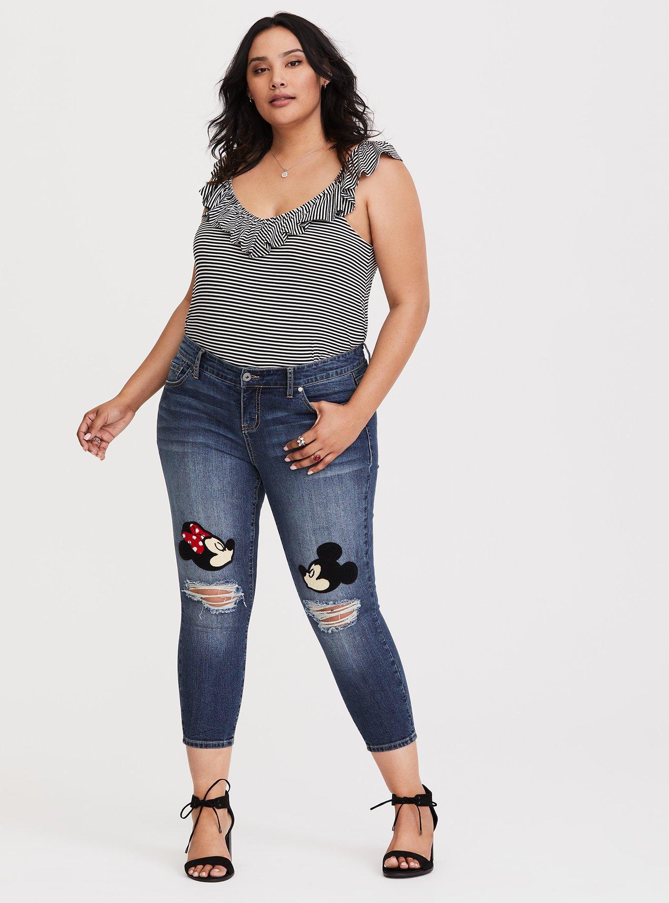 Plus Size - Disney Mickey Mouse Trucker Jacket - Denim Castle - Torrid