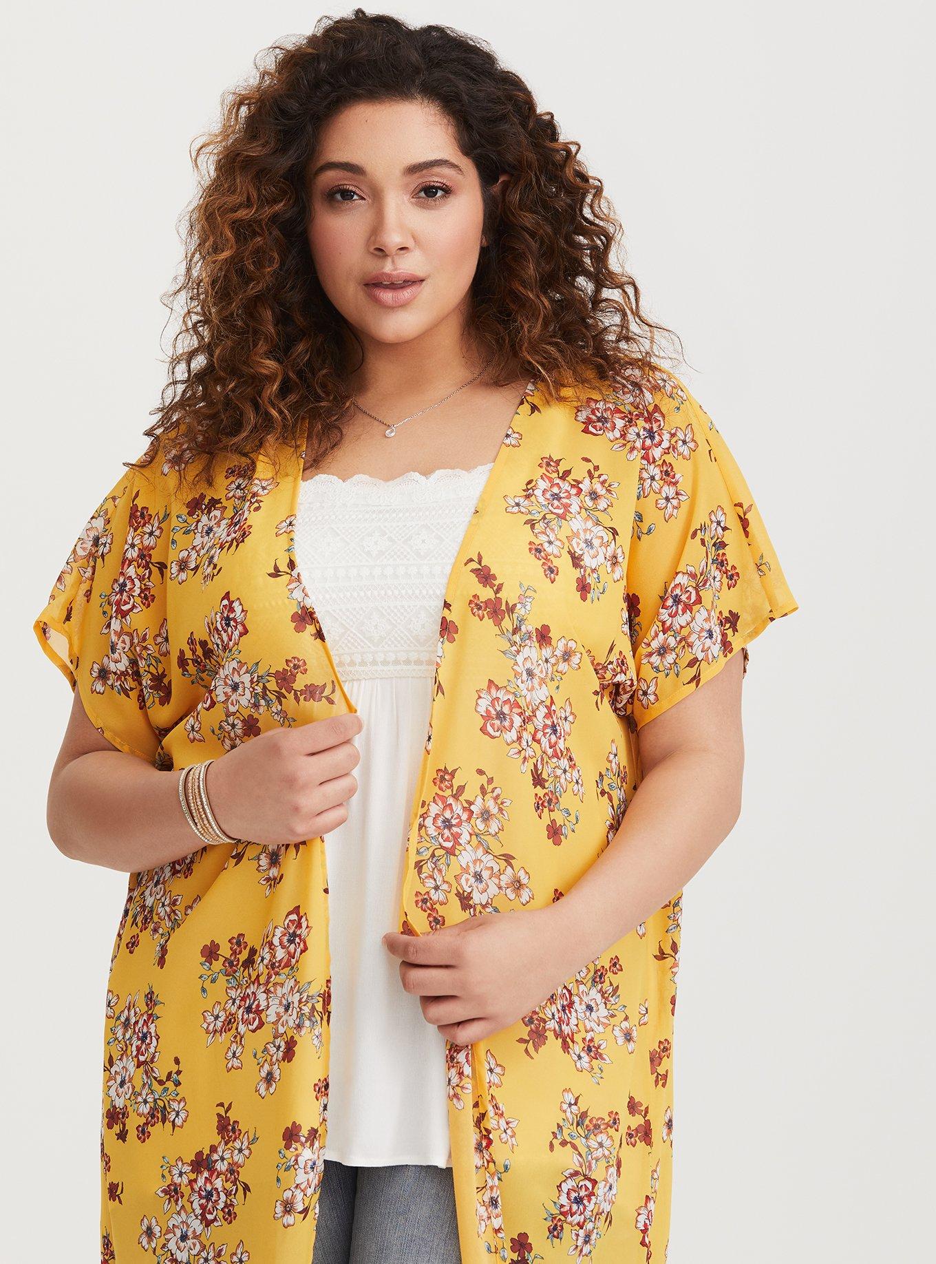 Chiffon Maxi Kimono, ORCHE FLORAL, alternate