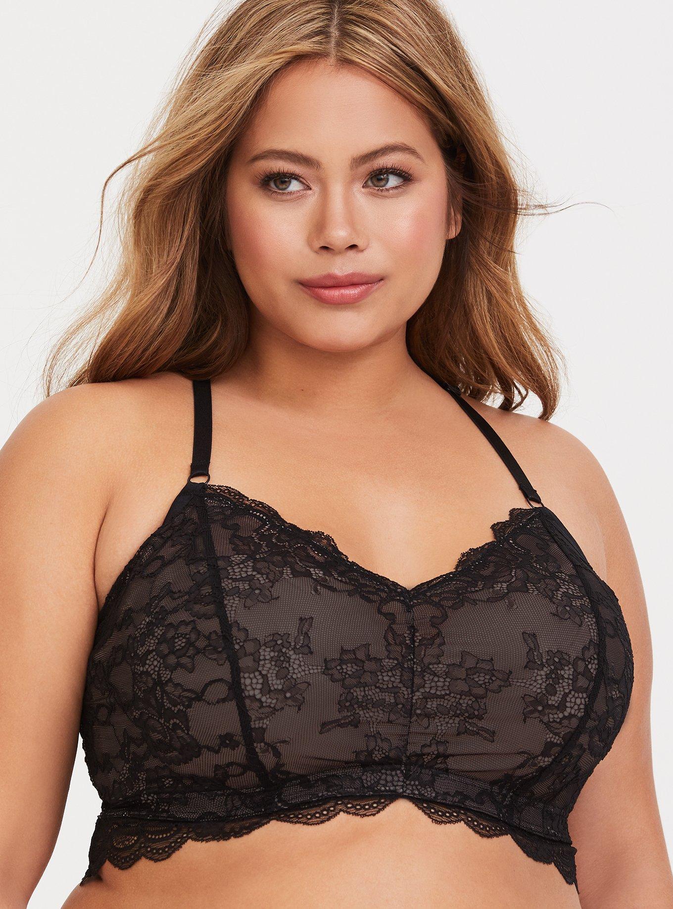 Sapphire Blue Lace Racerback Bralette, DEEP WATERS BLUE, hi-res