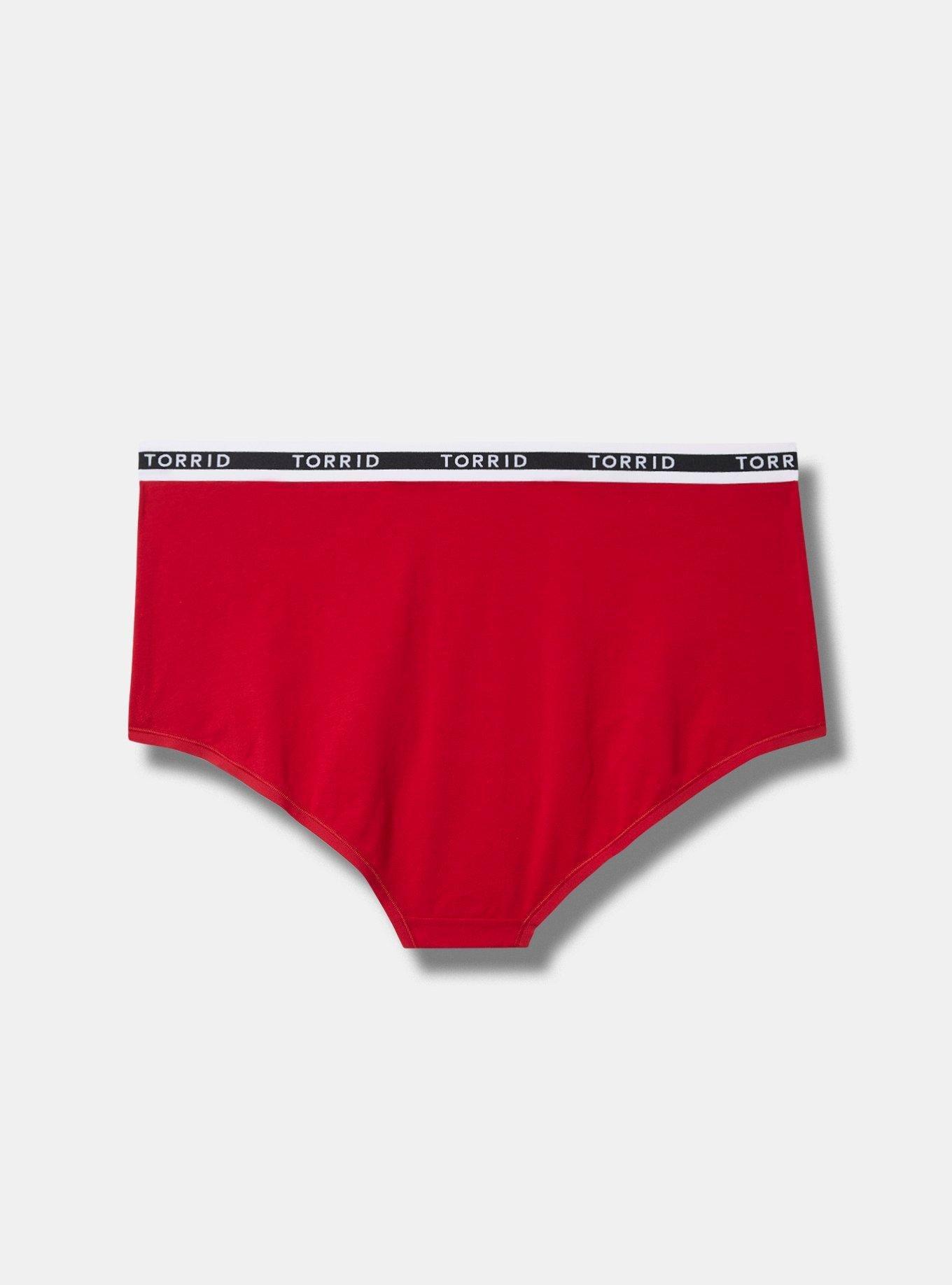 Cotton Mid-Rise Logo Brief Panty