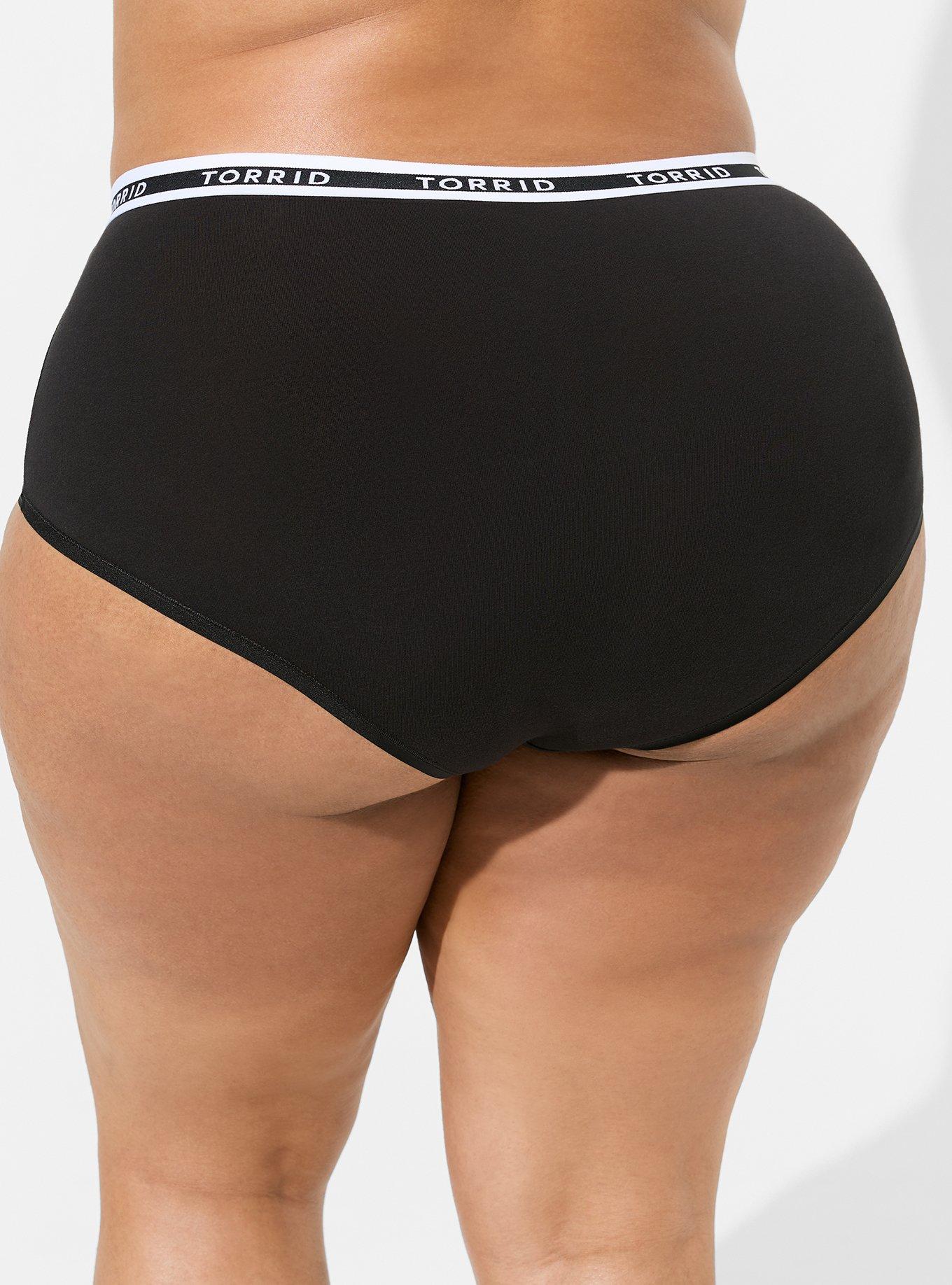 Plus Size - Cotton Mid-Rise Brief Logo Panty - Torrid