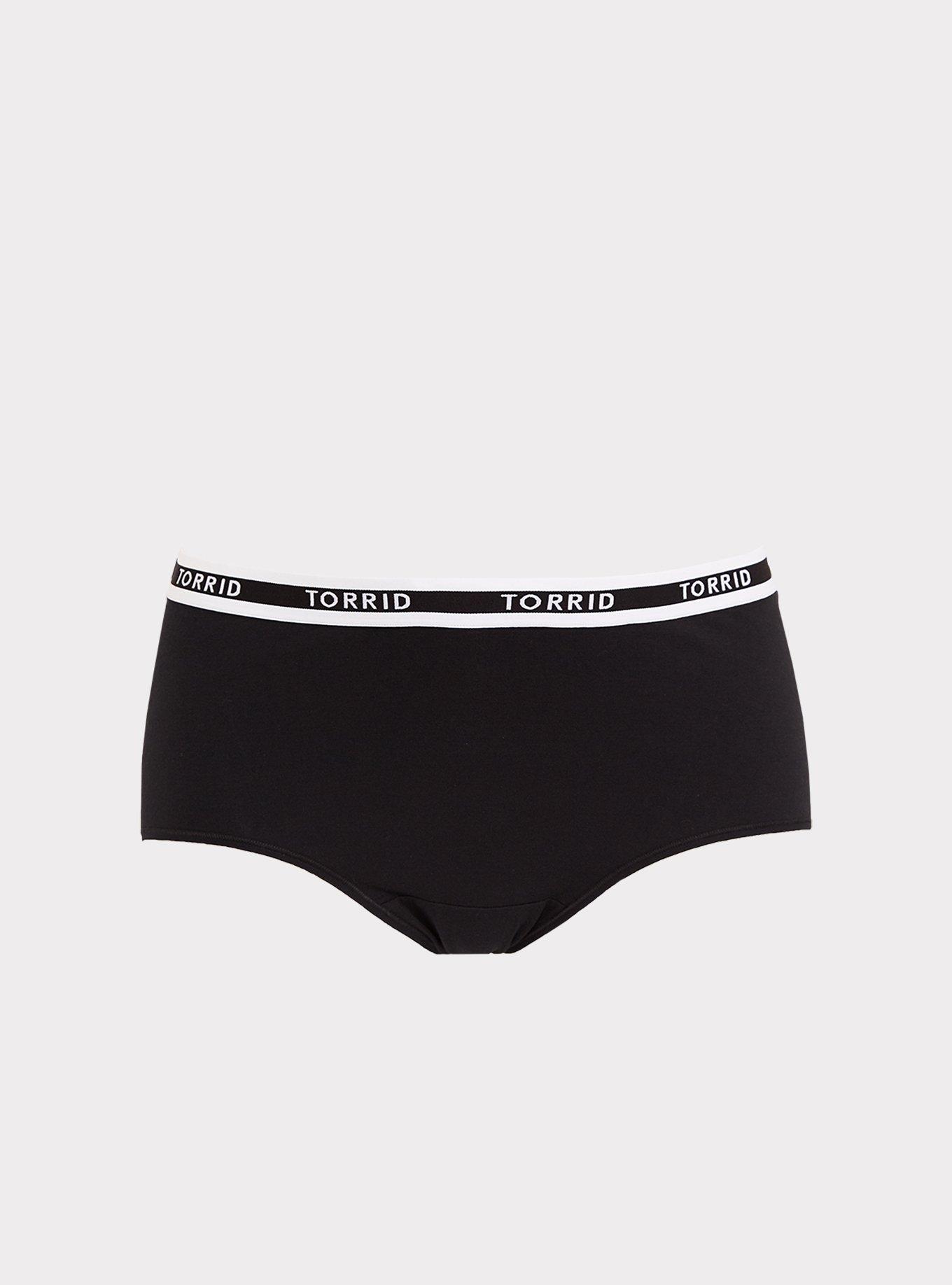 Plus Size - Cotton Mid-Rise Brief Logo Panty - Torrid