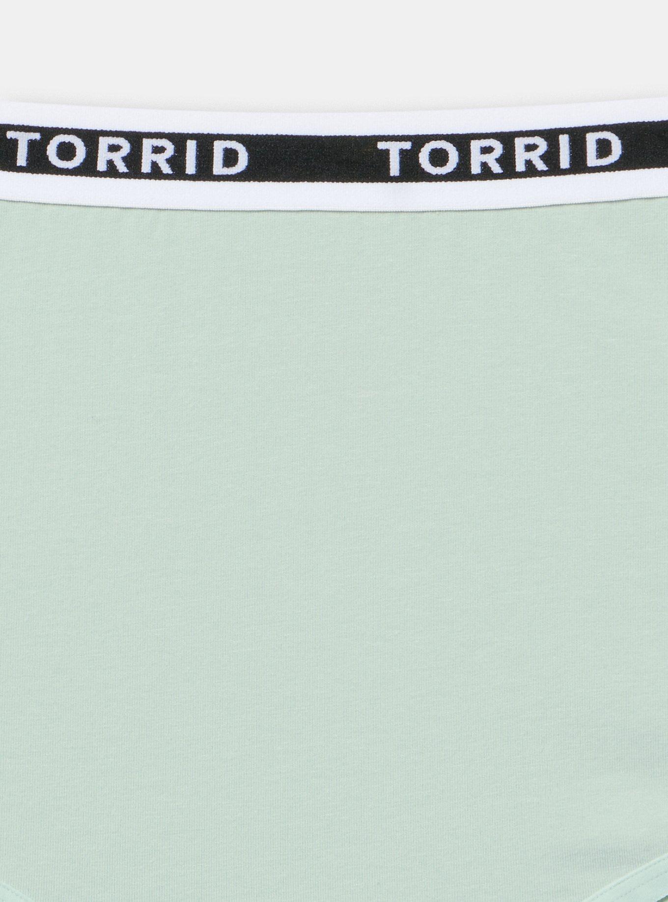 Cotton Mid-Rise Brief Logo Panty, HARBOR GRAY, alternate