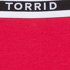 Cotton Mid-Rise Brief Logo Panty, LOVE POTION, swatch