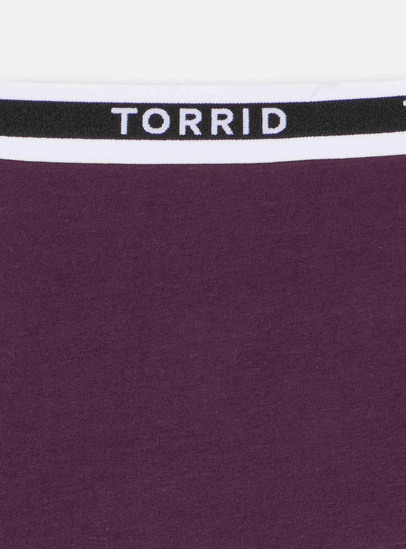 Cotton Mid-Rise Brief Logo Panty, POTENT PURPLE, alternate