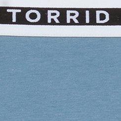 Cotton Mid-Rise Brief Logo Panty, SPRING LAKE, swatch