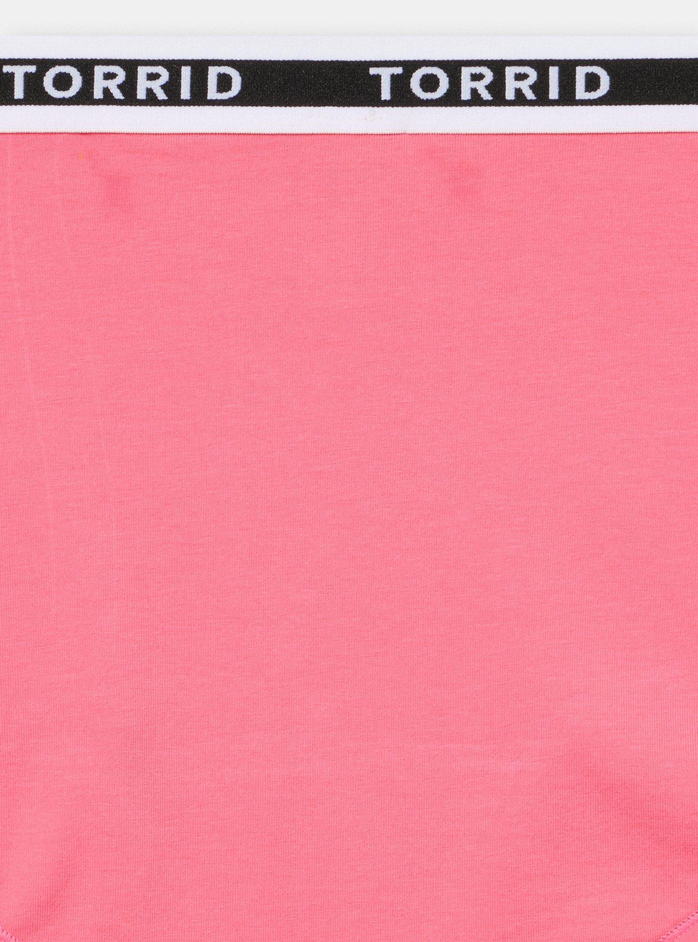 Cotton Mid-Rise Brief Logo Panty, CAMELLIA ROSE, alternate