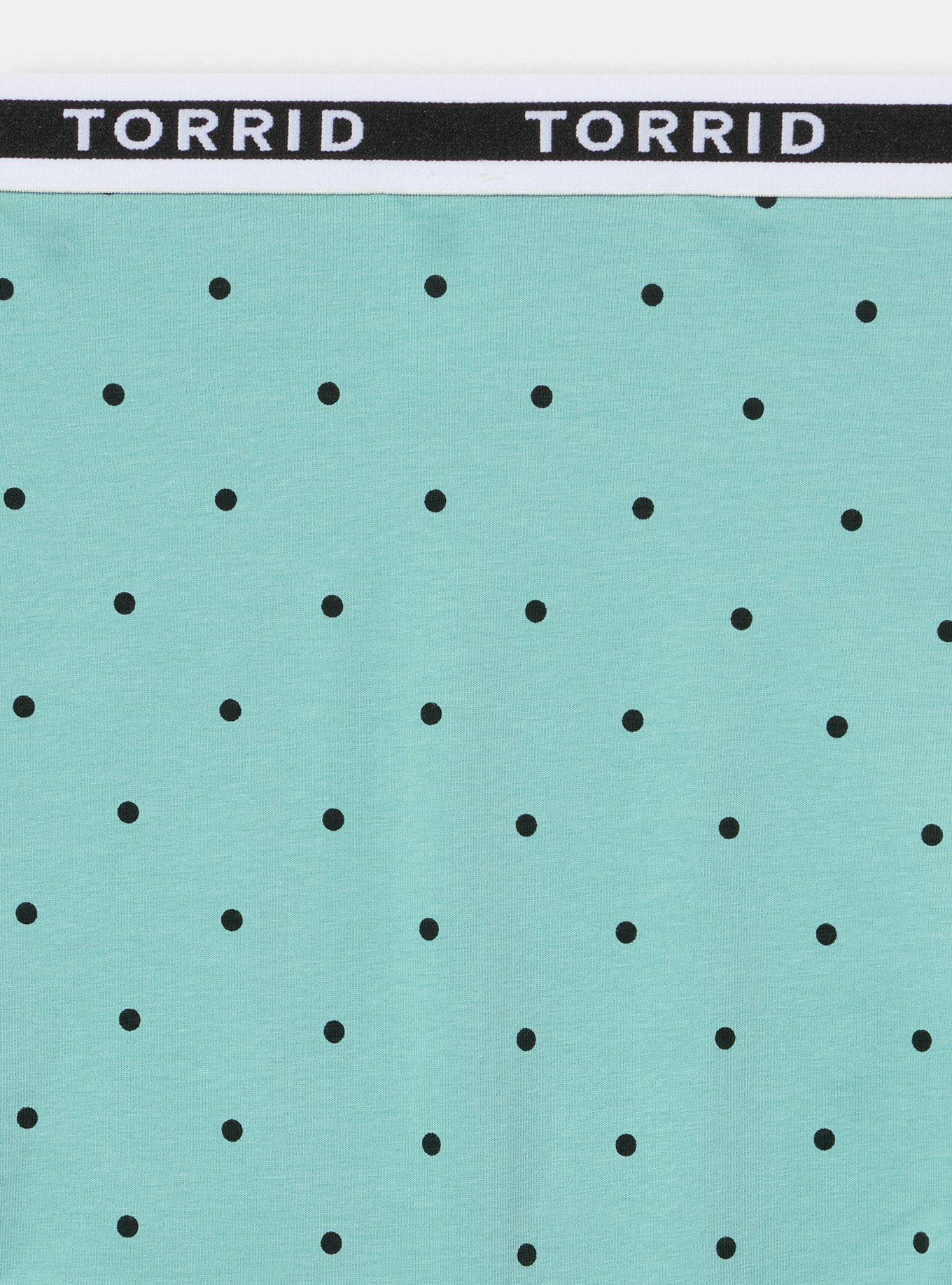 Cotton Mid-Rise Brief Logo Panty, SYDNEY DOTS GREEN, alternate