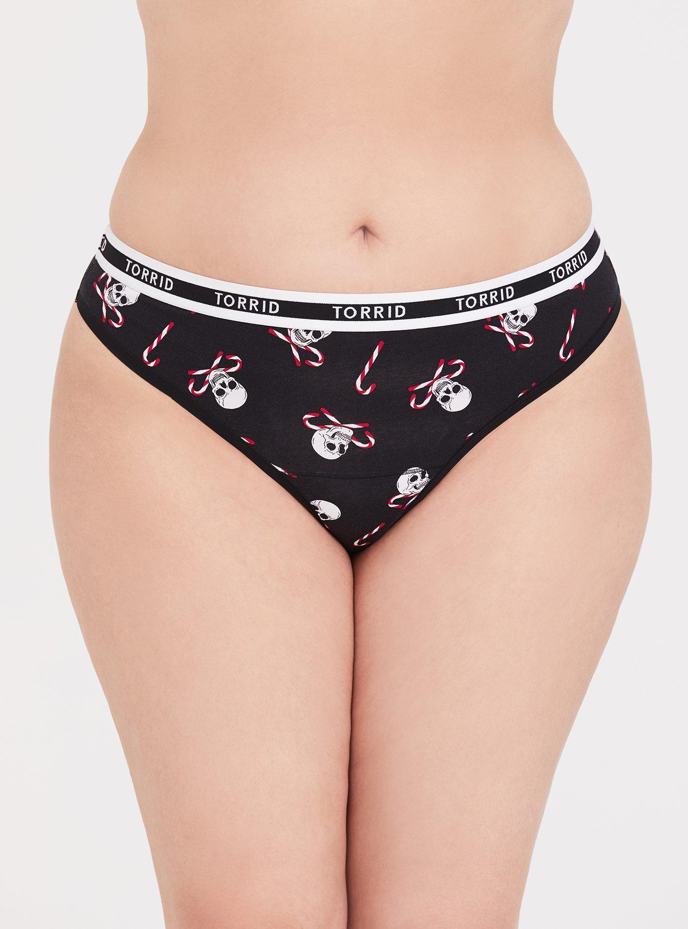 Plus Size - Cotton Mid-Rise Thong Logo Panty - Torrid