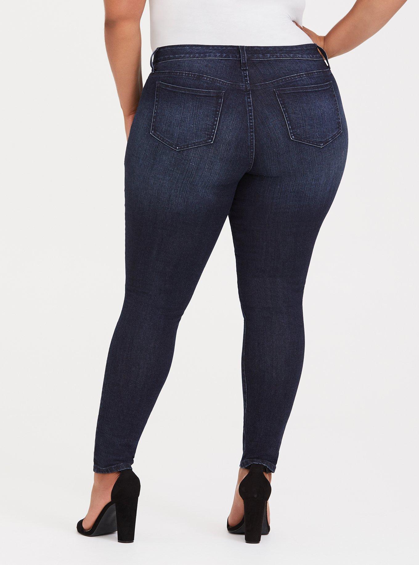 Classic Skinny Jean - Vintage Stretch Dark Wash, SANDED RINSE, alternate