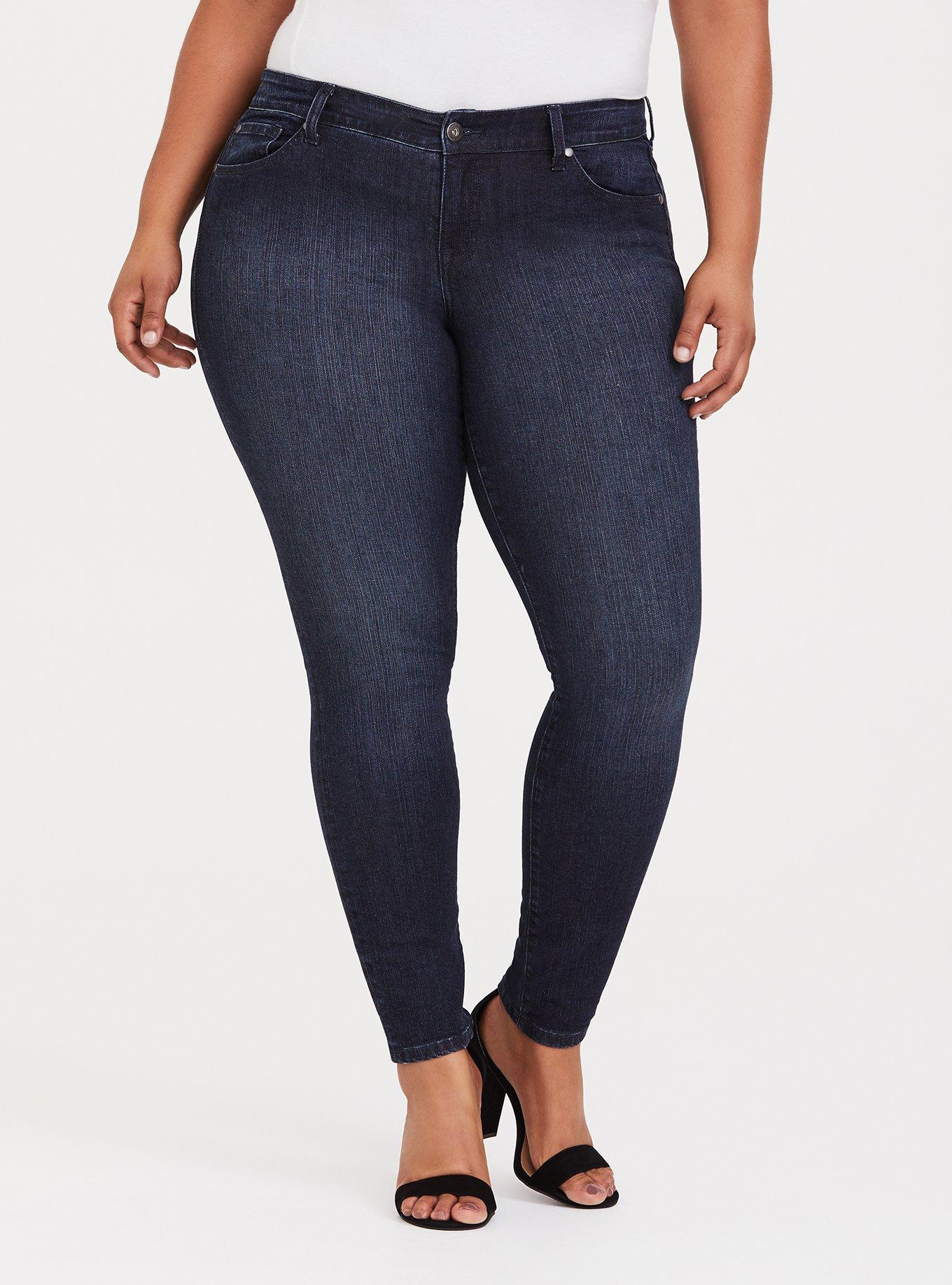 Classic Skinny Jean - Vintage Stretch Dark Wash, SANDED RINSE, hi-res