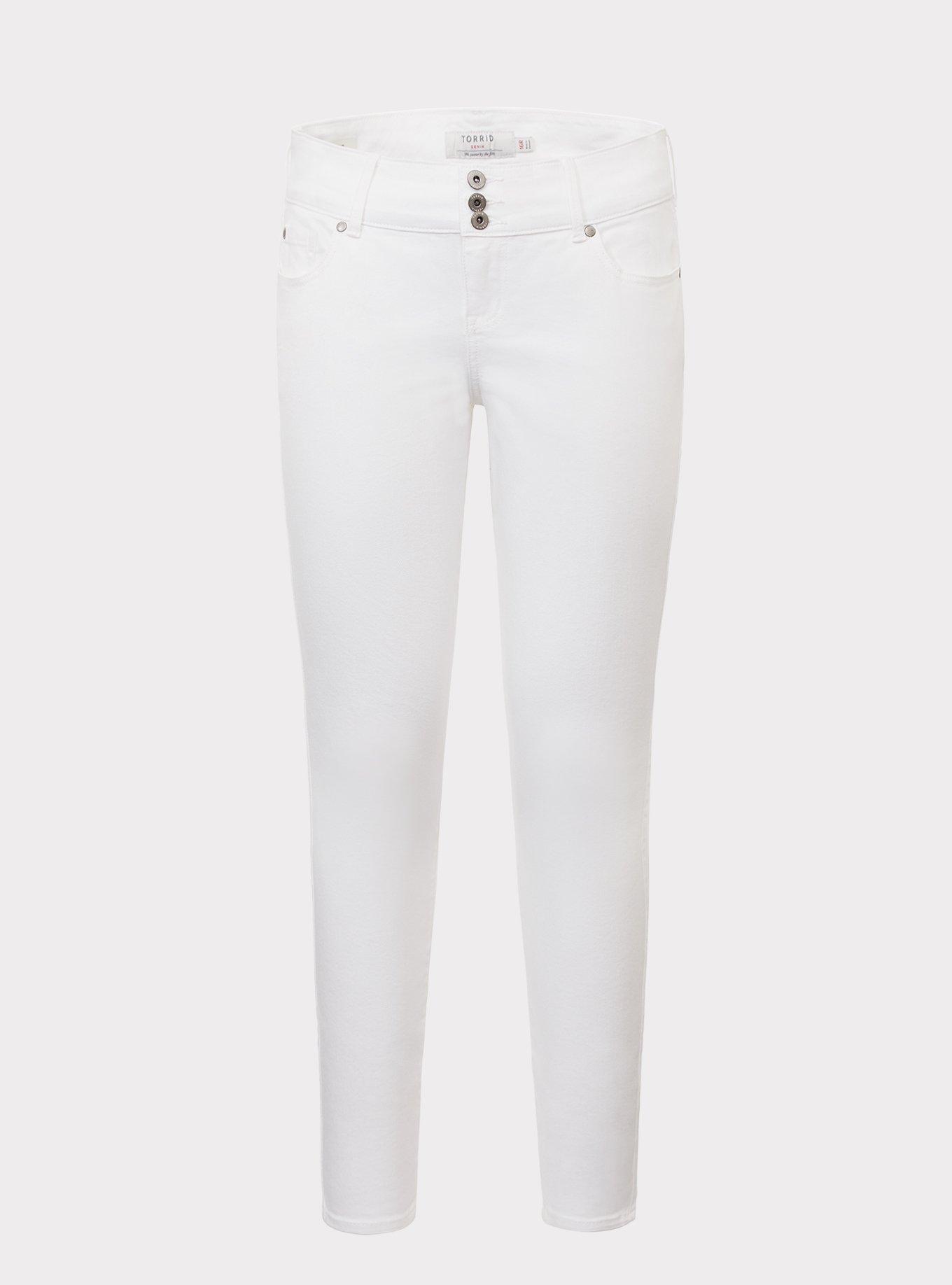 Iconic by Ashley Stewart Women's White Pull On Jegging Size 30R