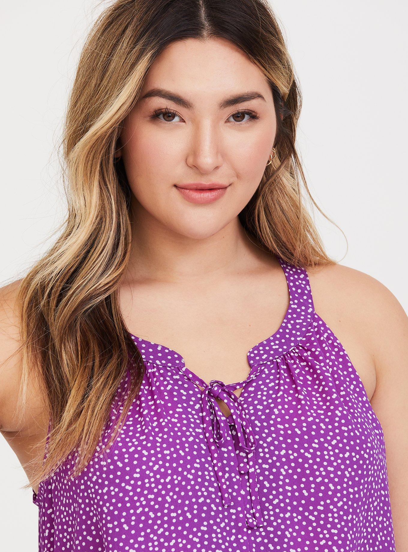 Plus Size - Georgette Tie Neck Sleeveless Blouse - Torrid