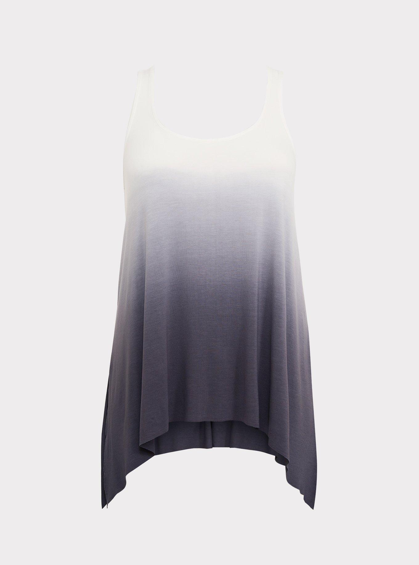 Plus Size - Super Soft Dip Dye Sharkbite Tank - Torrid