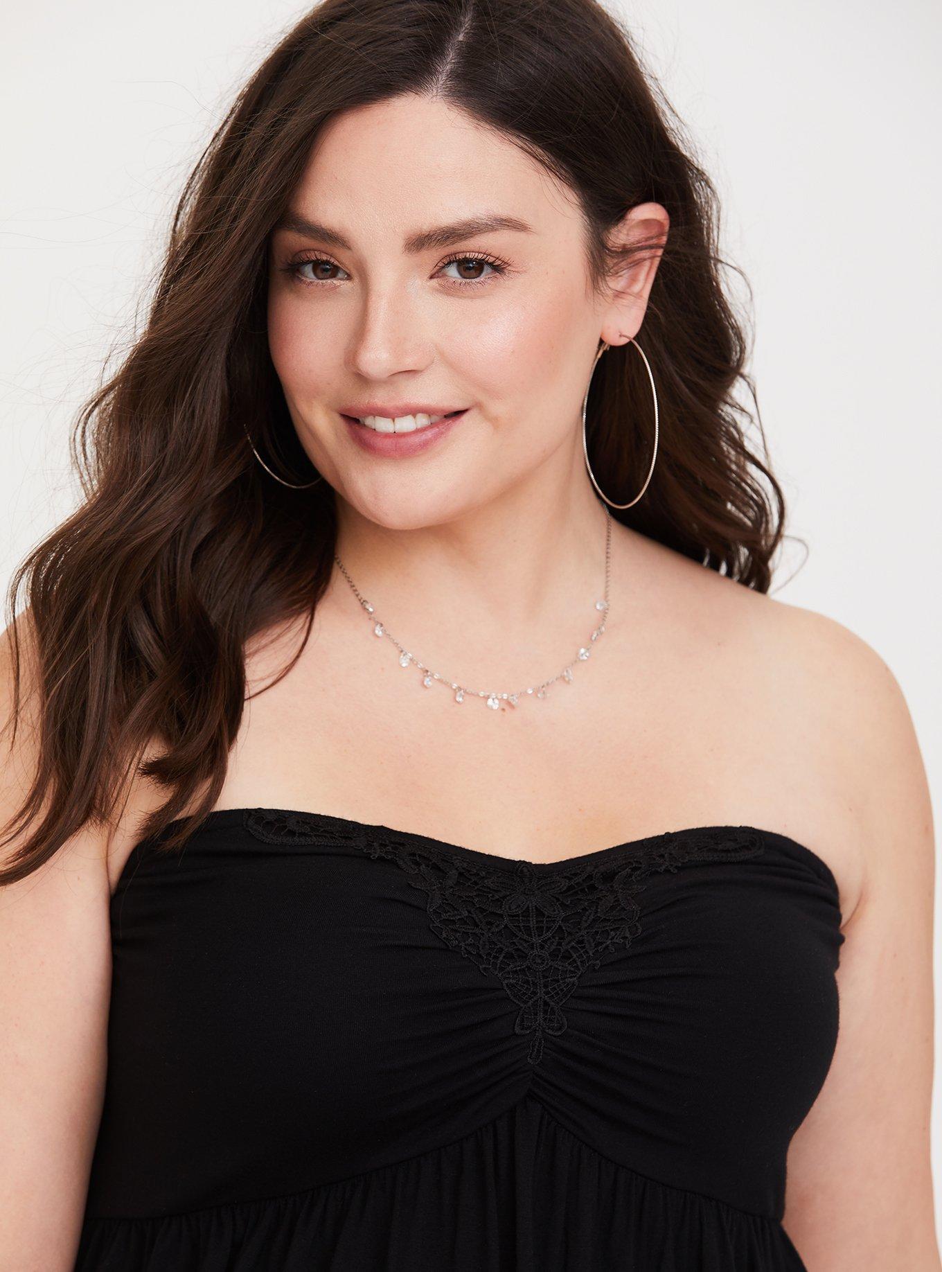 Smocked black best sale tube top