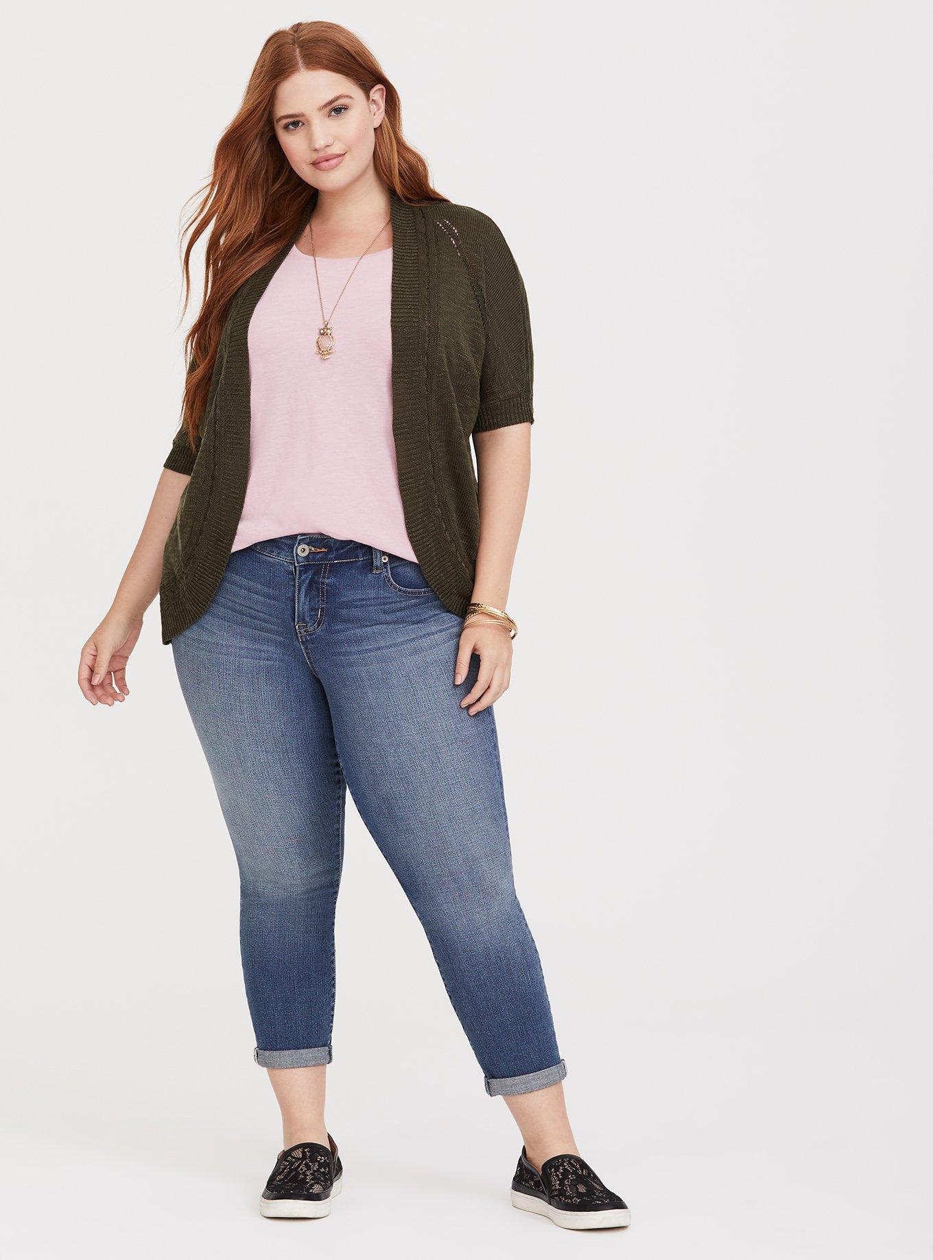 Short sleeve dolman cardigan sale