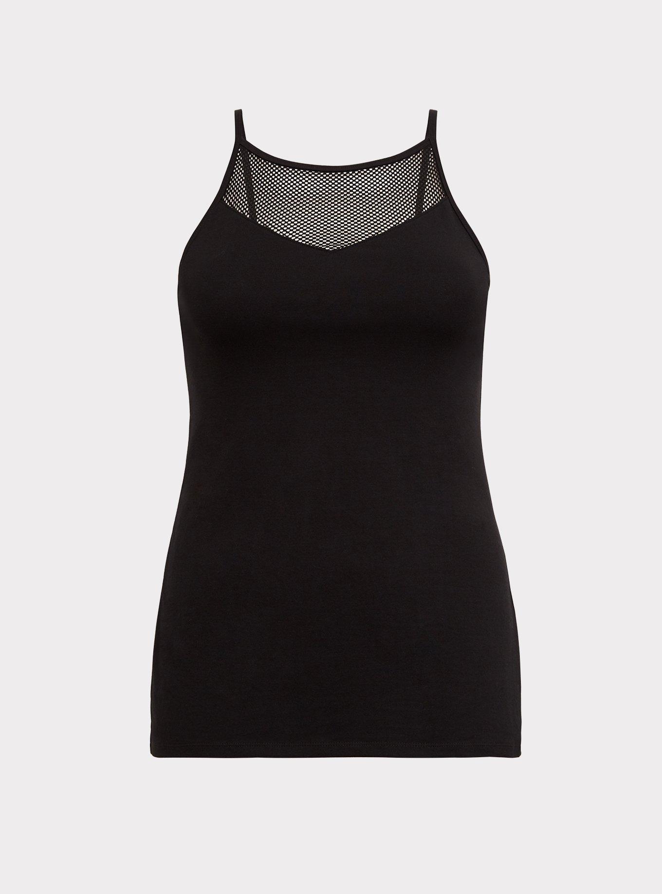 Plus Size Foxy Mesh Inset Halter Top, , hi-res