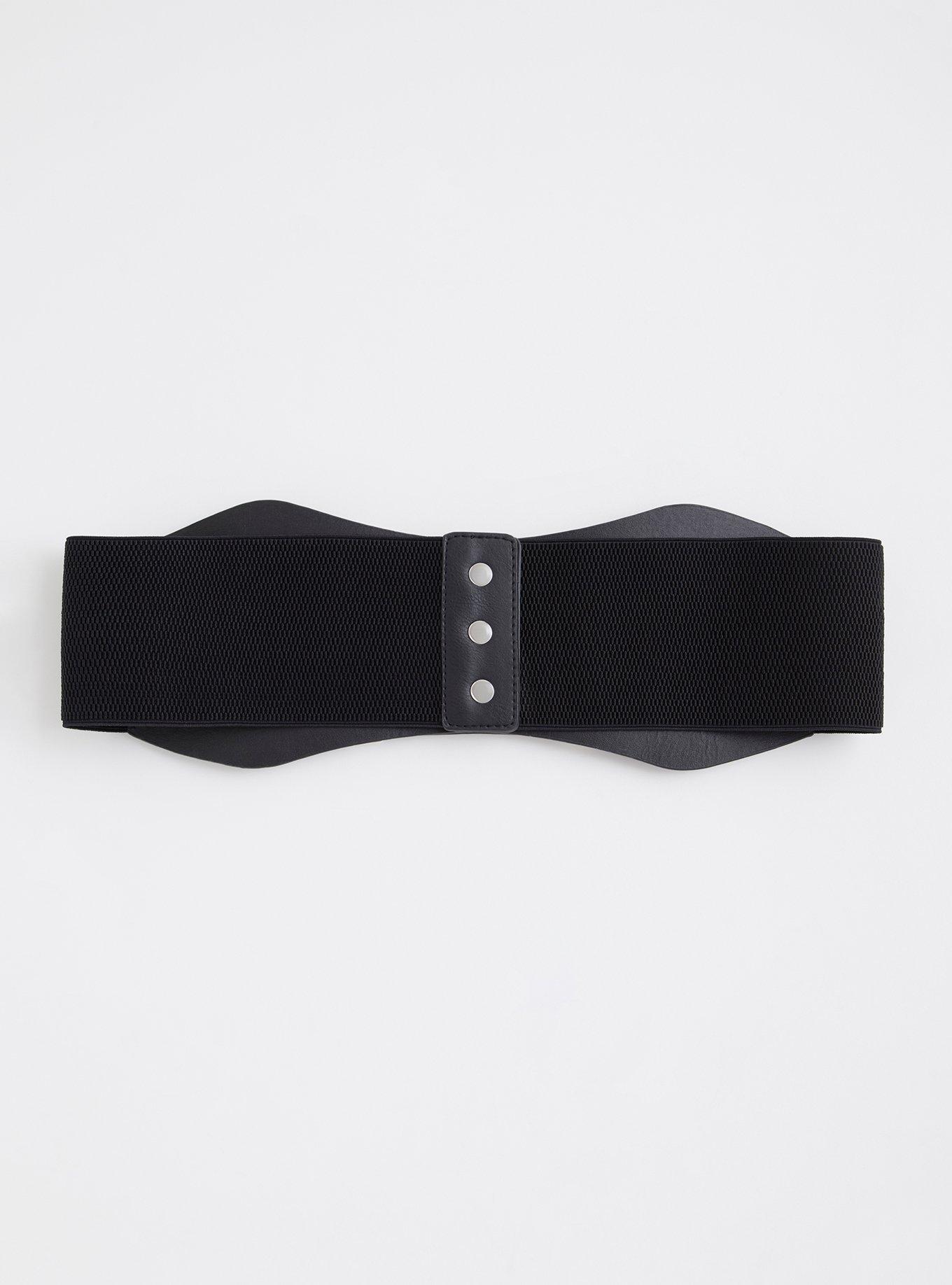 Black Buckle Cutout Belt, BLACK, alternate