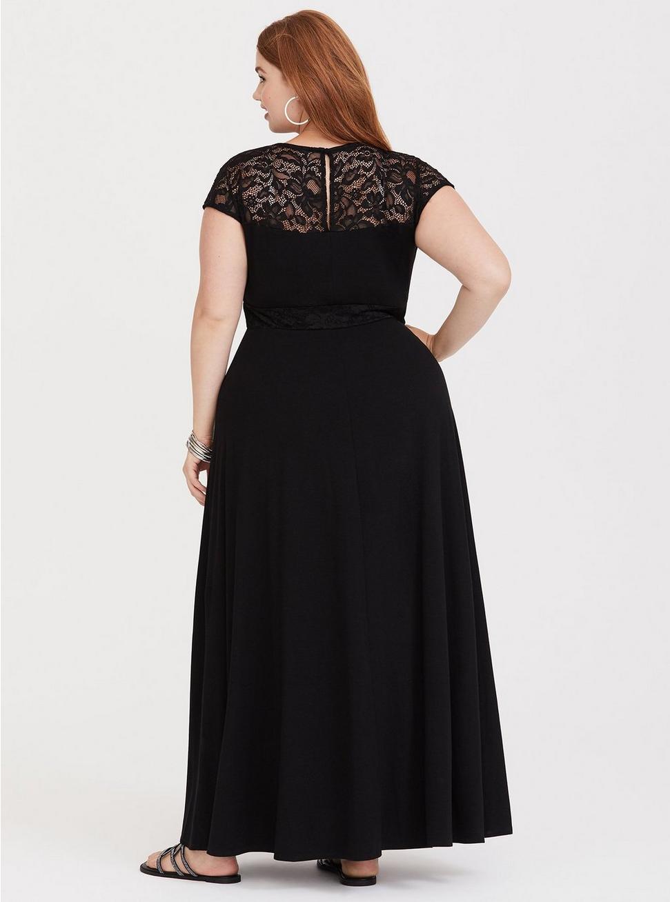 Plus Size - Black Illusion Jersey Maxi Dress - Torrid
