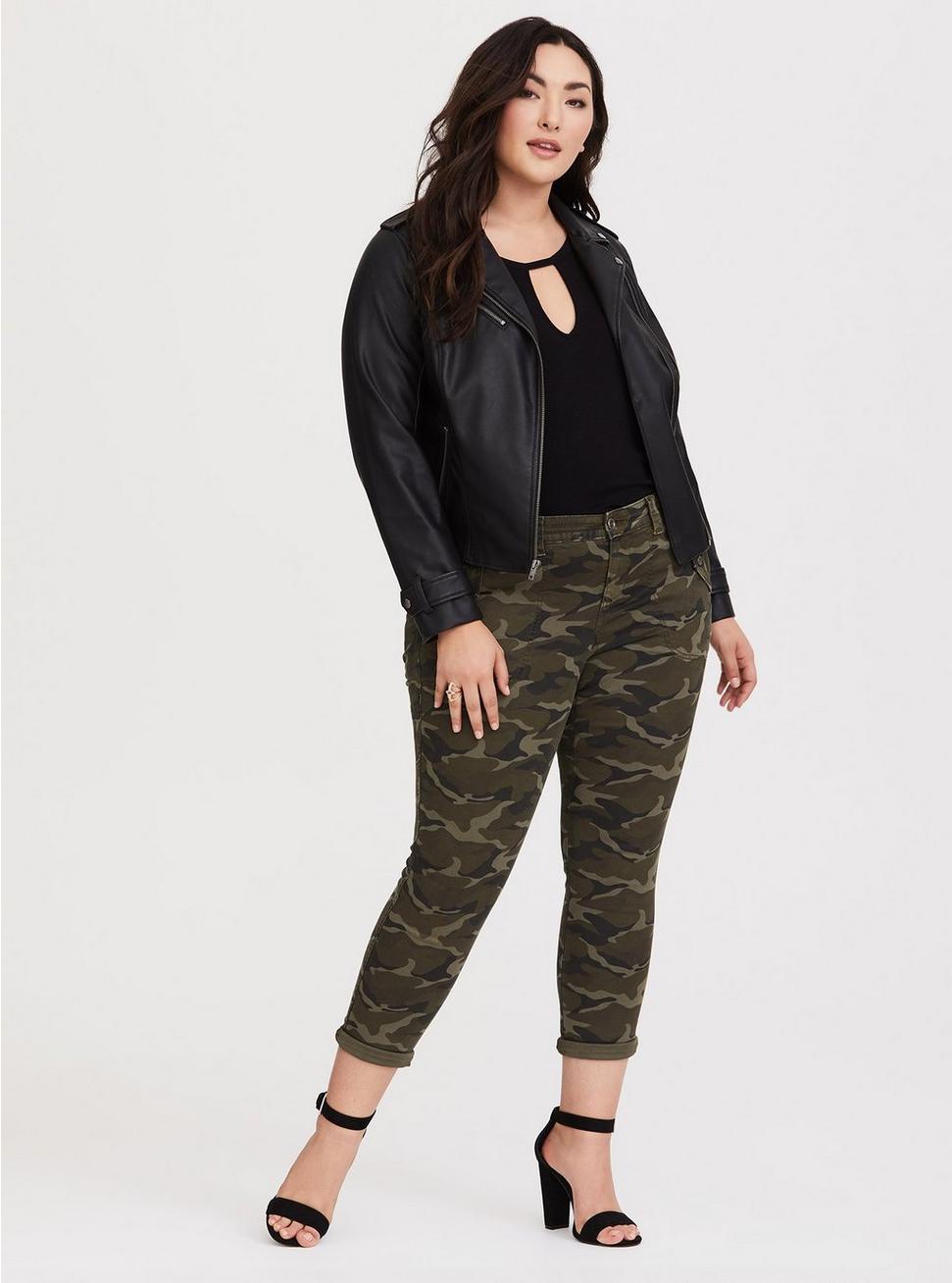 Plus Size - Cropped Twill Military Pant - Camo - Torrid