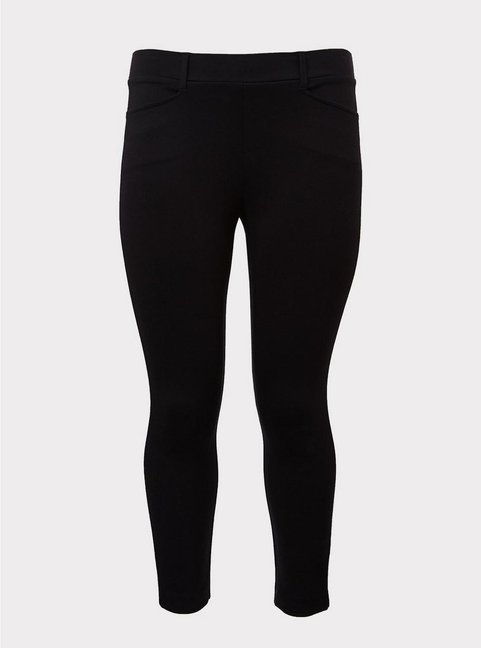 Plus Size - Black & White Stripe Ponte Stretch Pull-On Pant - Torrid