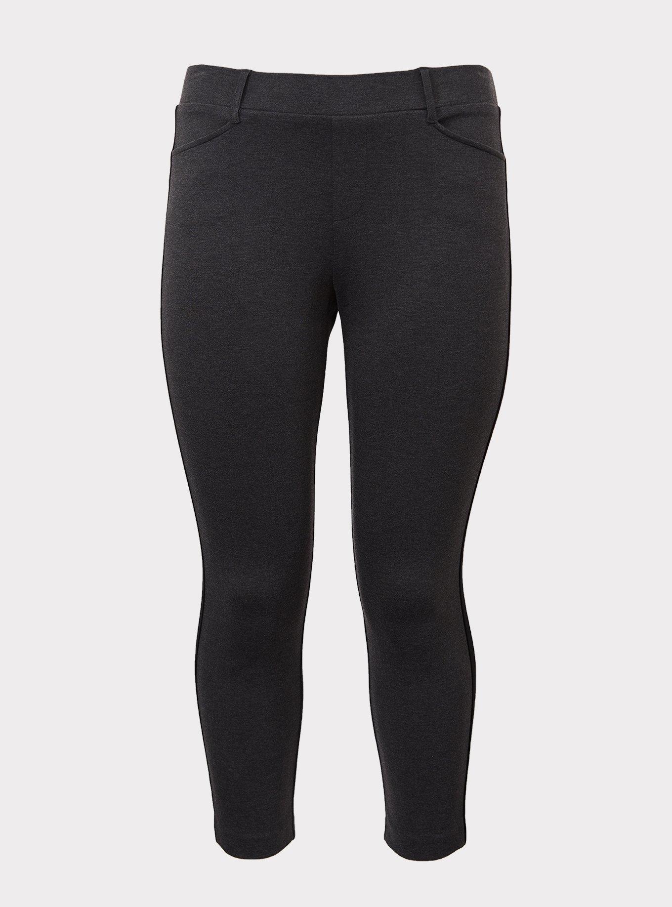 Slim Trouser Pants In Curves 360 Ponte Knit - Black