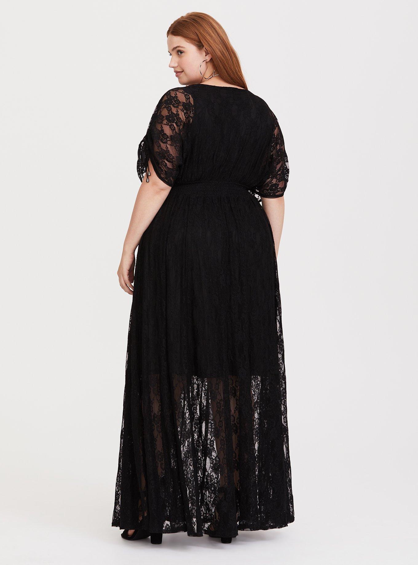 Plus Size - Black Lace Surplice Tankini - Torrid