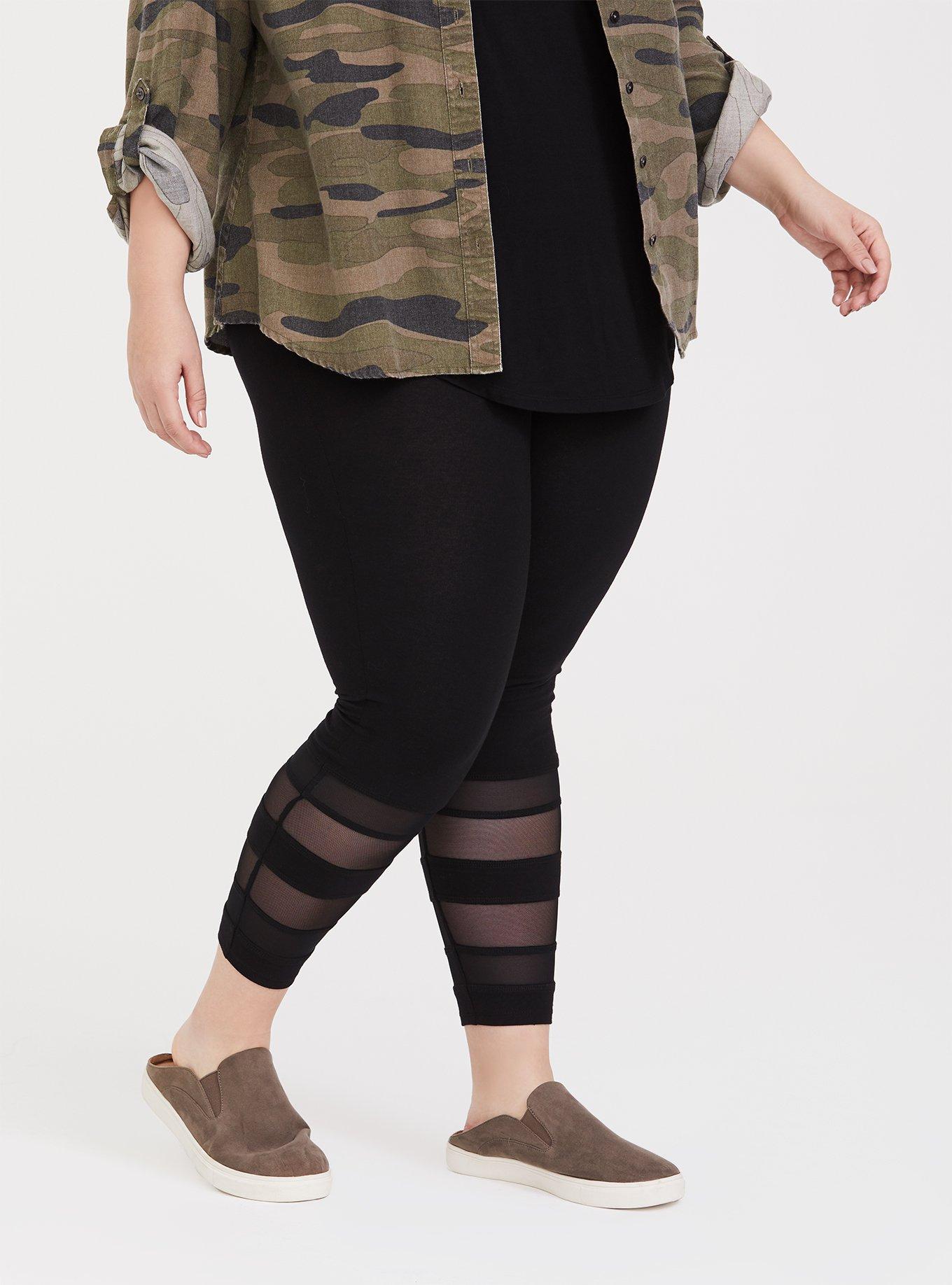 Shop Plus Size Mesh Me Up Crop Legging in Black