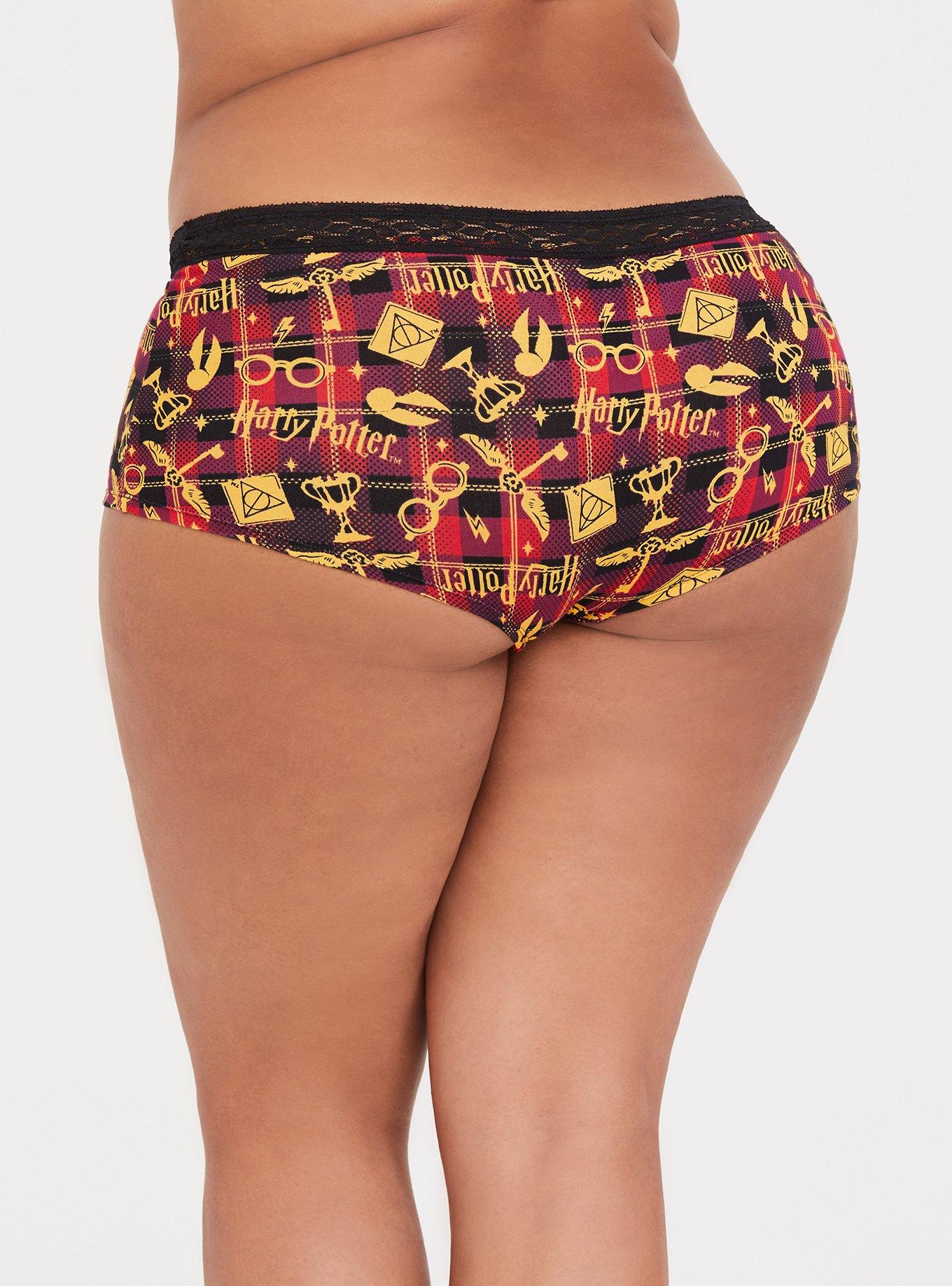 Harry Potter Plaid Cotton Boyshort Panty, MULTI, alternate