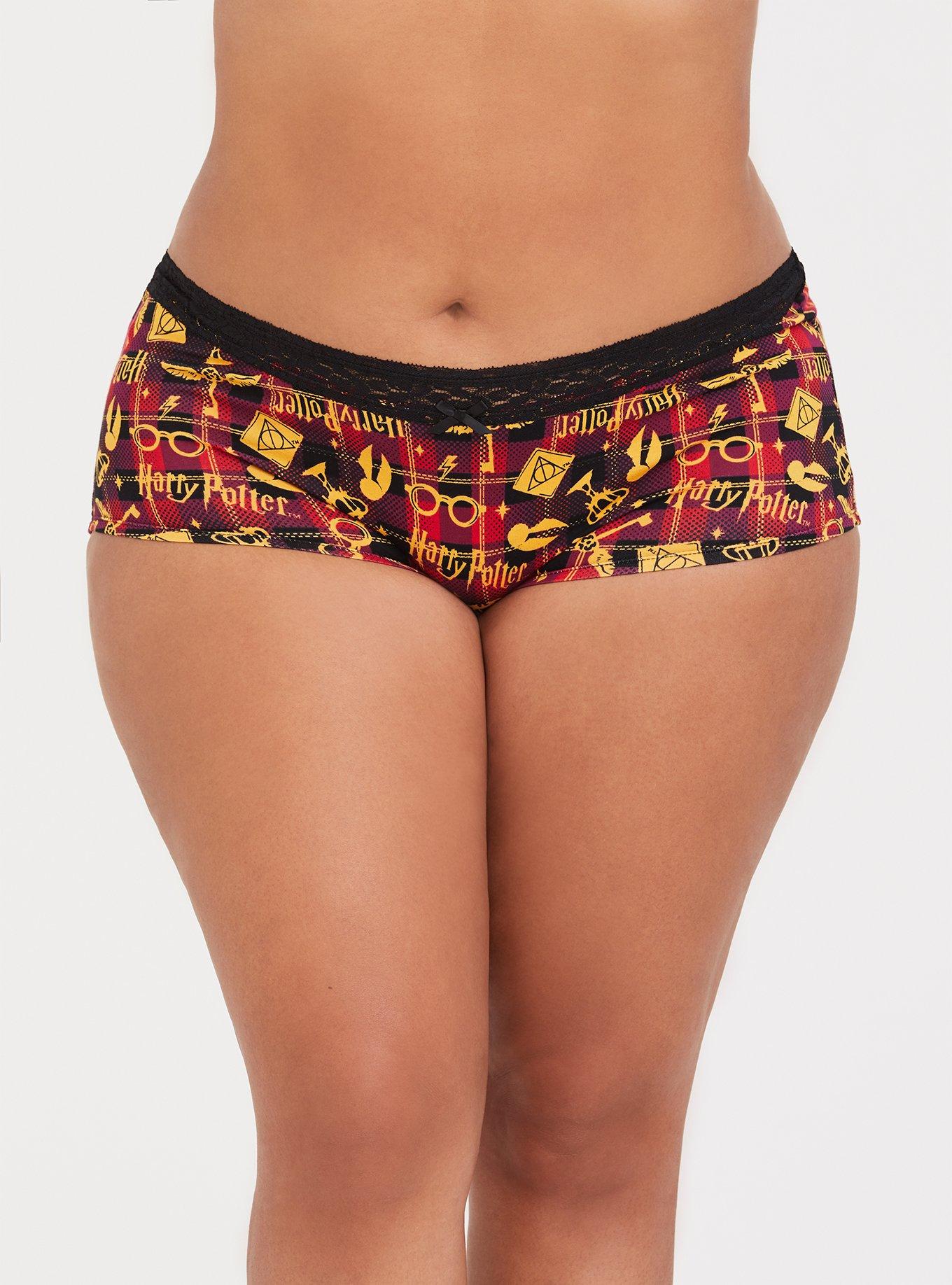 Harry Potter Plaid Cotton Boyshort Panty, MULTI, hi-res