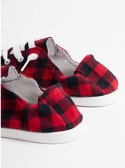 Riley Ruched Sneaker (WW), RED PLAID, alternate