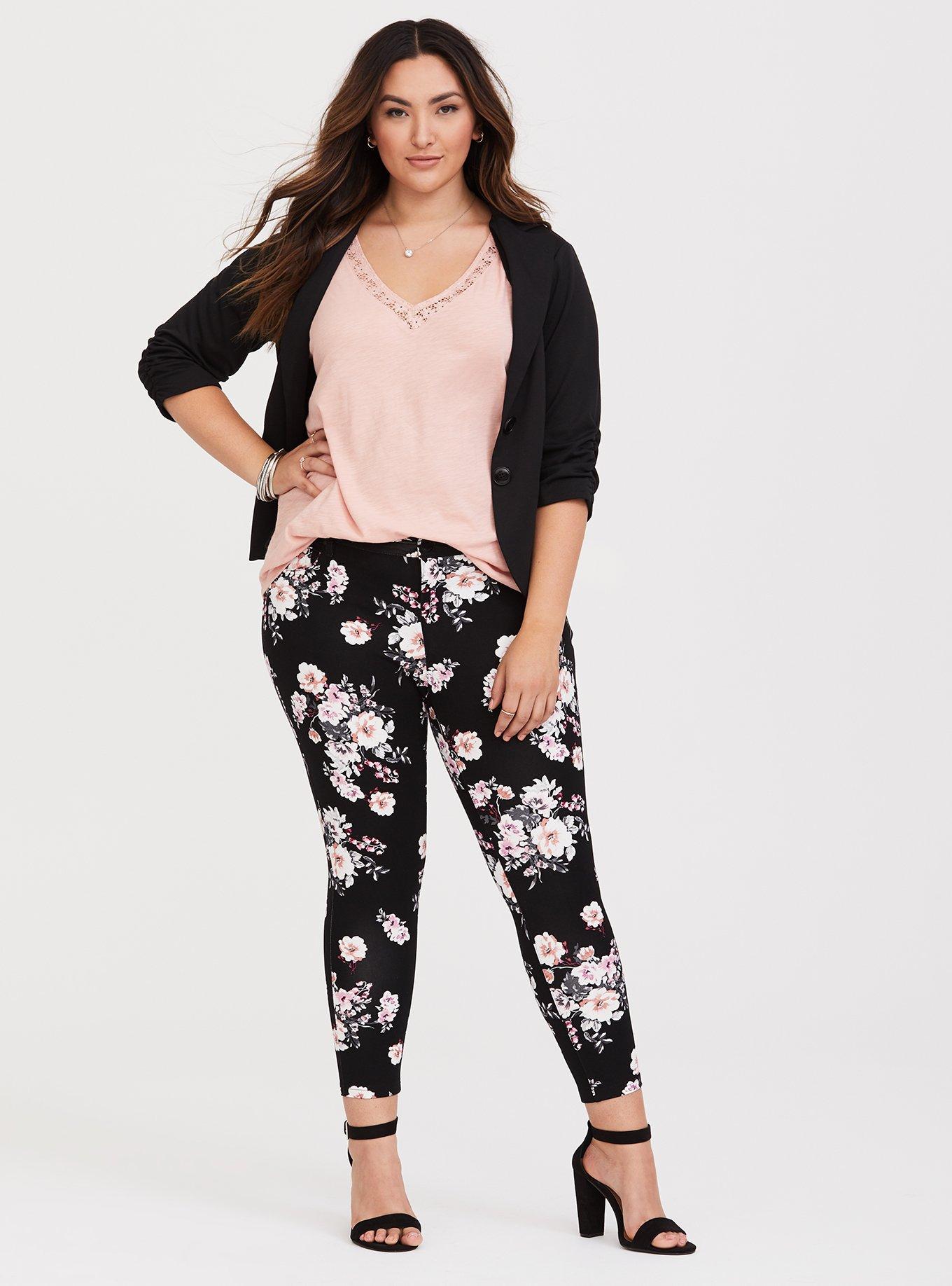 Cropped Skinny Pant - Floral Ponte, WILD SUMMER FLOWERS, alternate