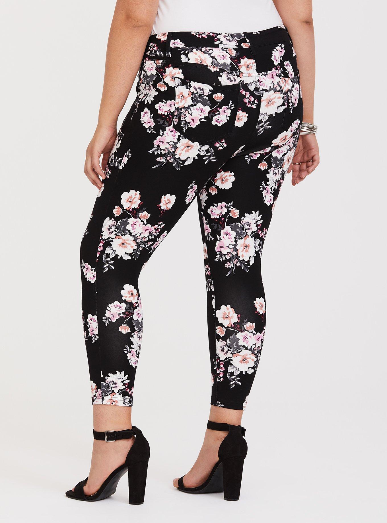 Cropped Skinny Pant - Floral Ponte, WILD SUMMER FLOWERS, alternate