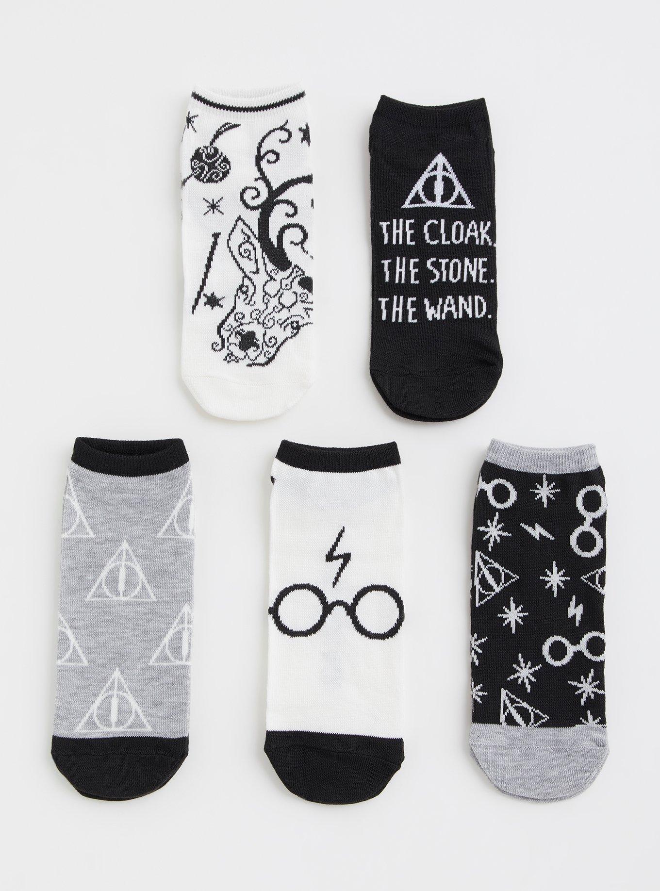 Harry Potter Deathly Hallows Socks - Pack of 5, , hi-res