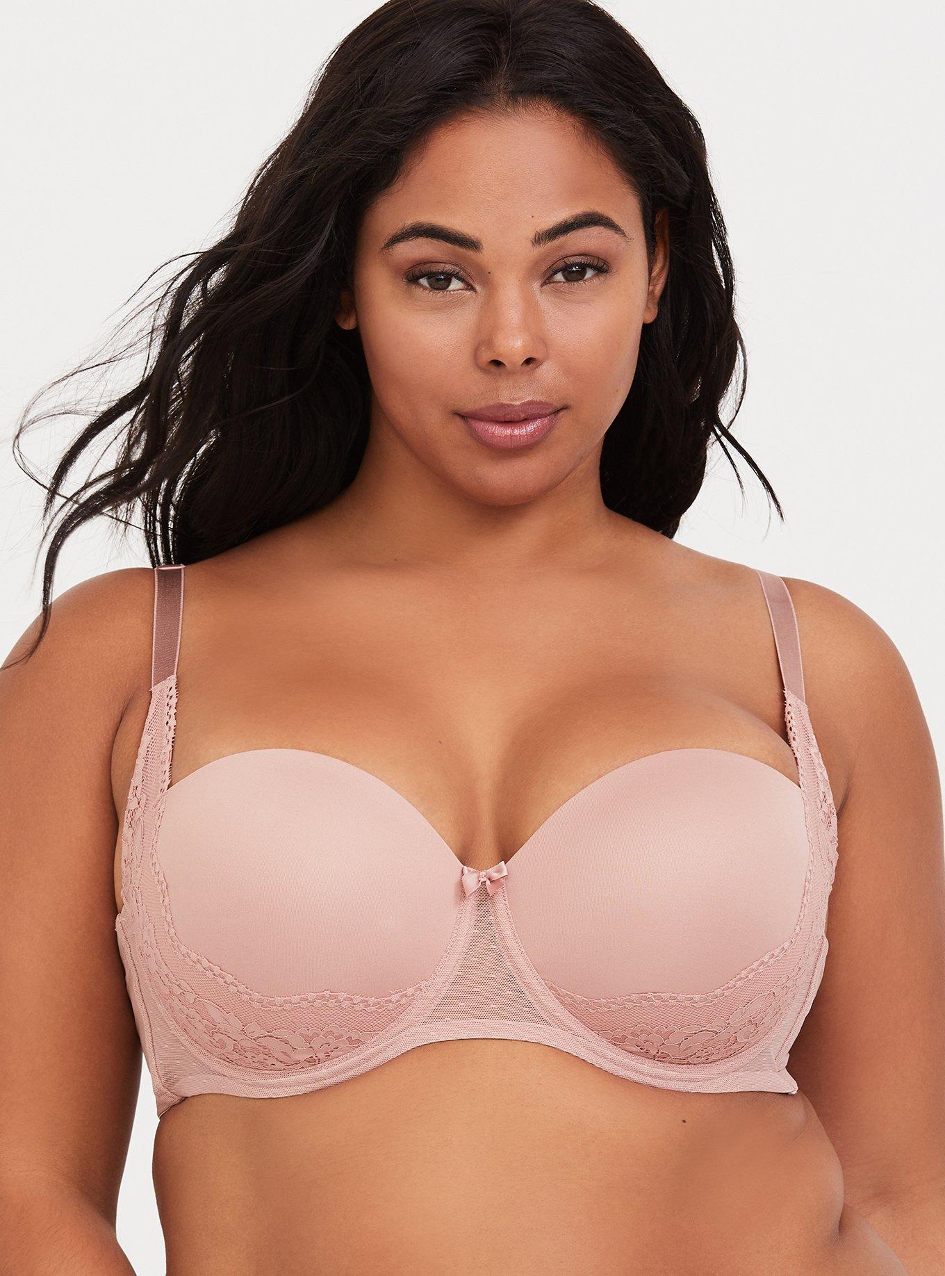 Plus Size - Balconette Push-Up Smooth Straight Back Bra - Torrid