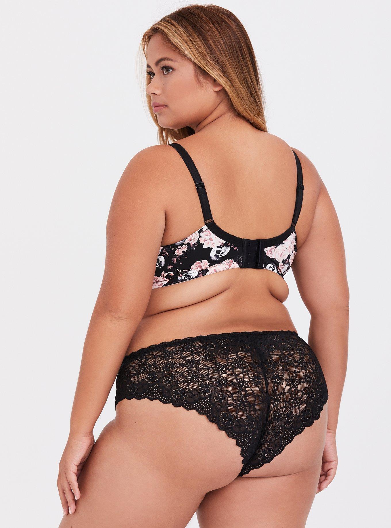 Plus Size - Hipster Cut-Out Panty - Lace Black - Torrid