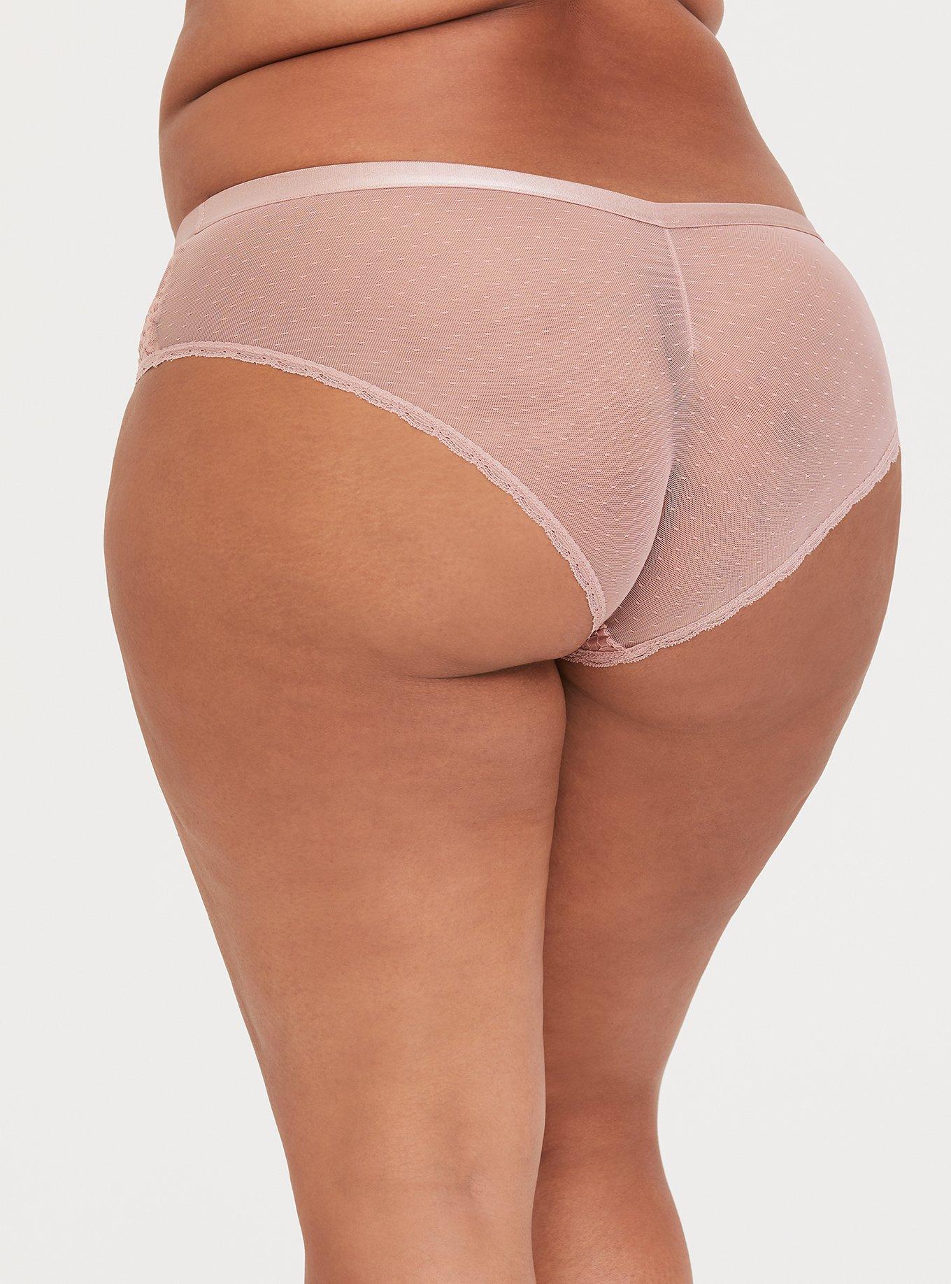 Plus Size - Microfiber And Mesh Mid-Rise Hipster Panty - Torrid